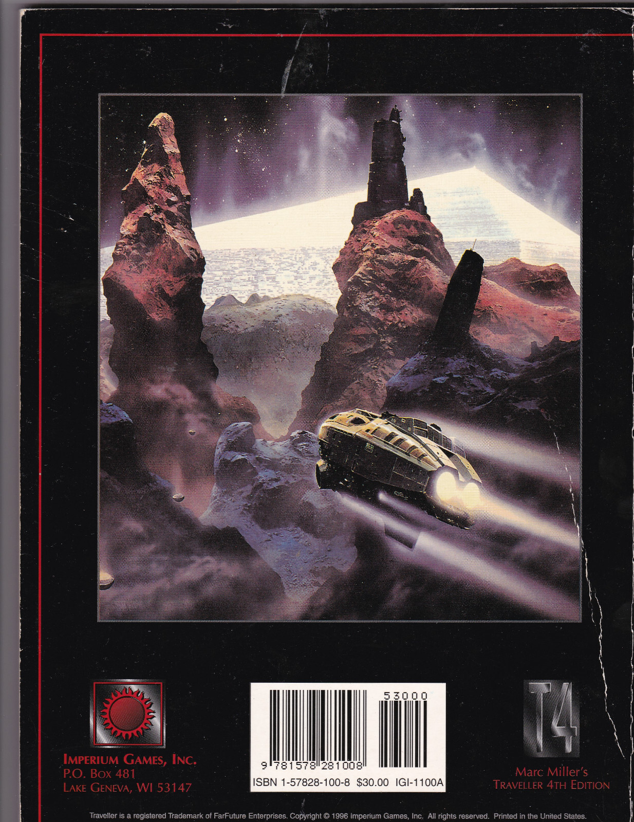 Marc Miller’s TRAVELLER Role Playing Game RPG SCI FI Science Fiction Book 4TH ED