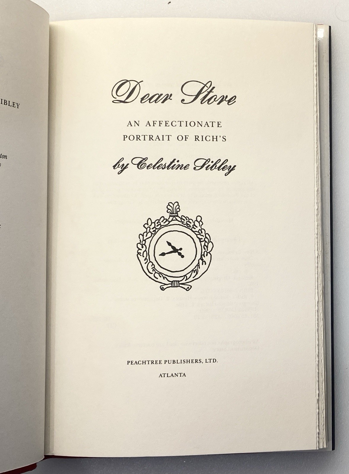 Dear Store: Affectionate Portrait of Rich’s by Celestine Sibley, 1990 HC Signed