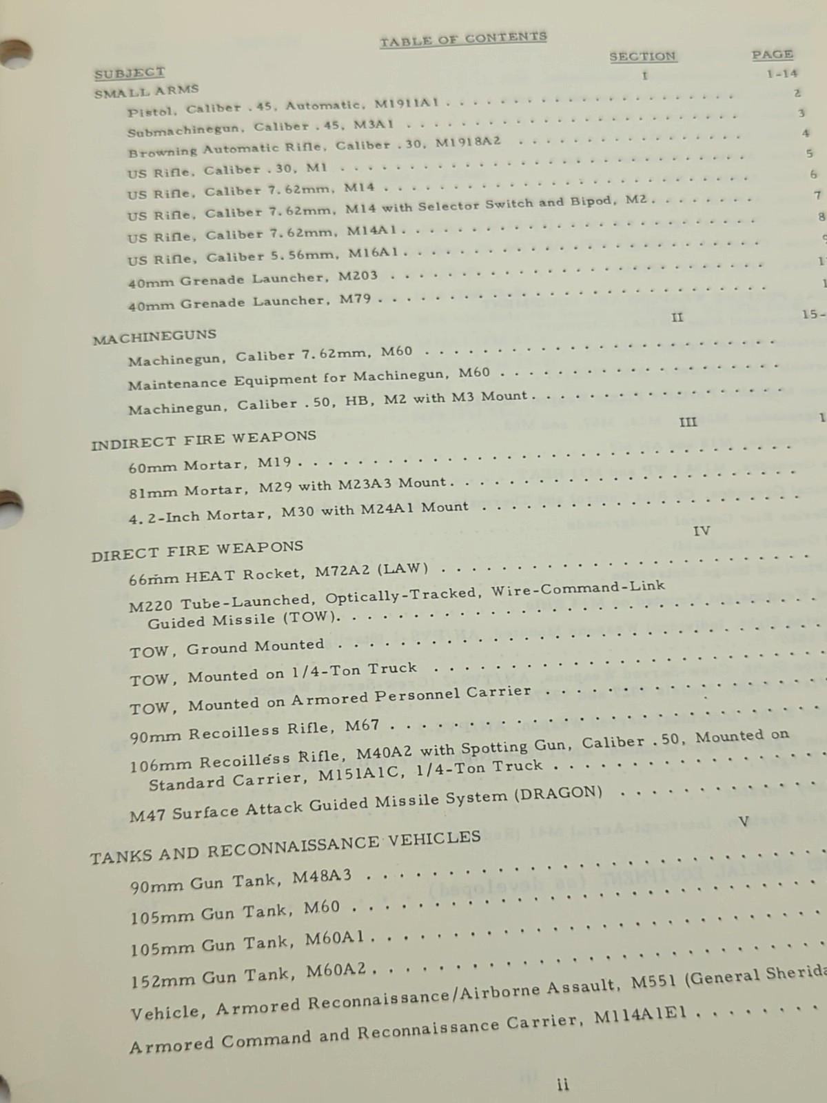 U.S. Army WEAPONS HANDBOOK By USAES Engineer School Fort Benning / Belvoir 1977
