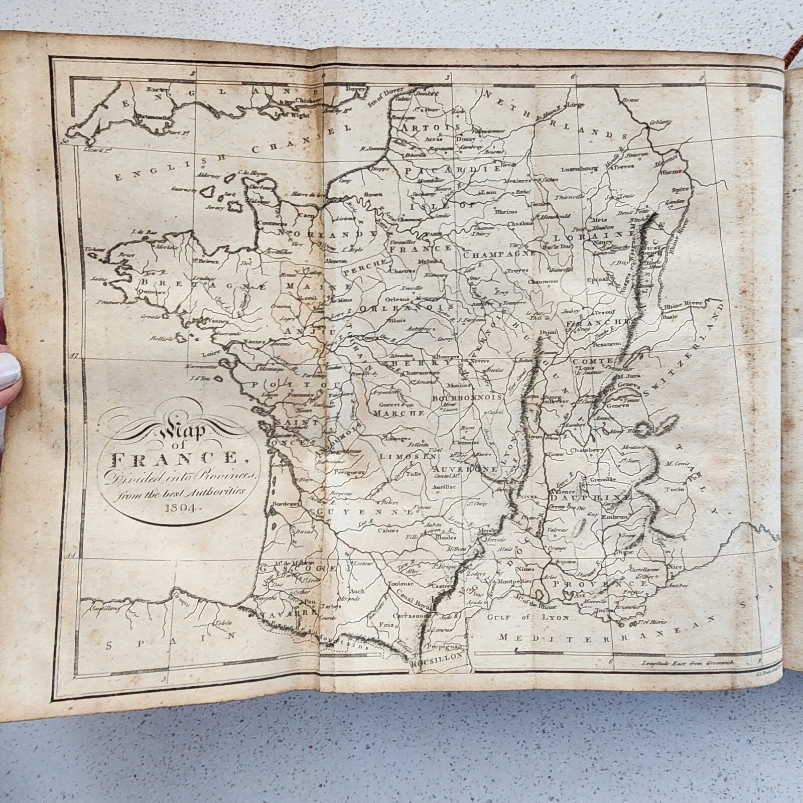 1805 System of Geography Vol IV Glasgow Antique Leather Book with Foldout Maps