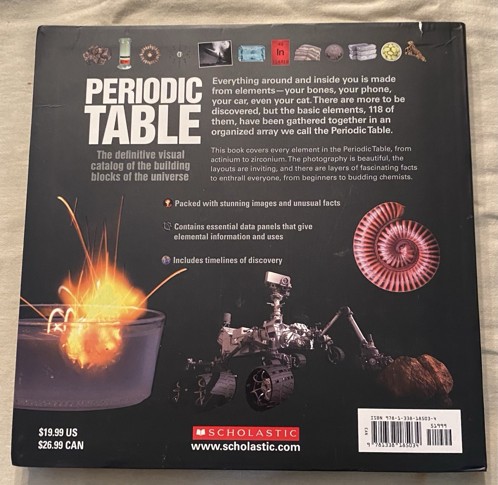 PERIODIC TABLE by Sean Callary + Miranda Smith Illustrated VG Cond SCHOLASTIC