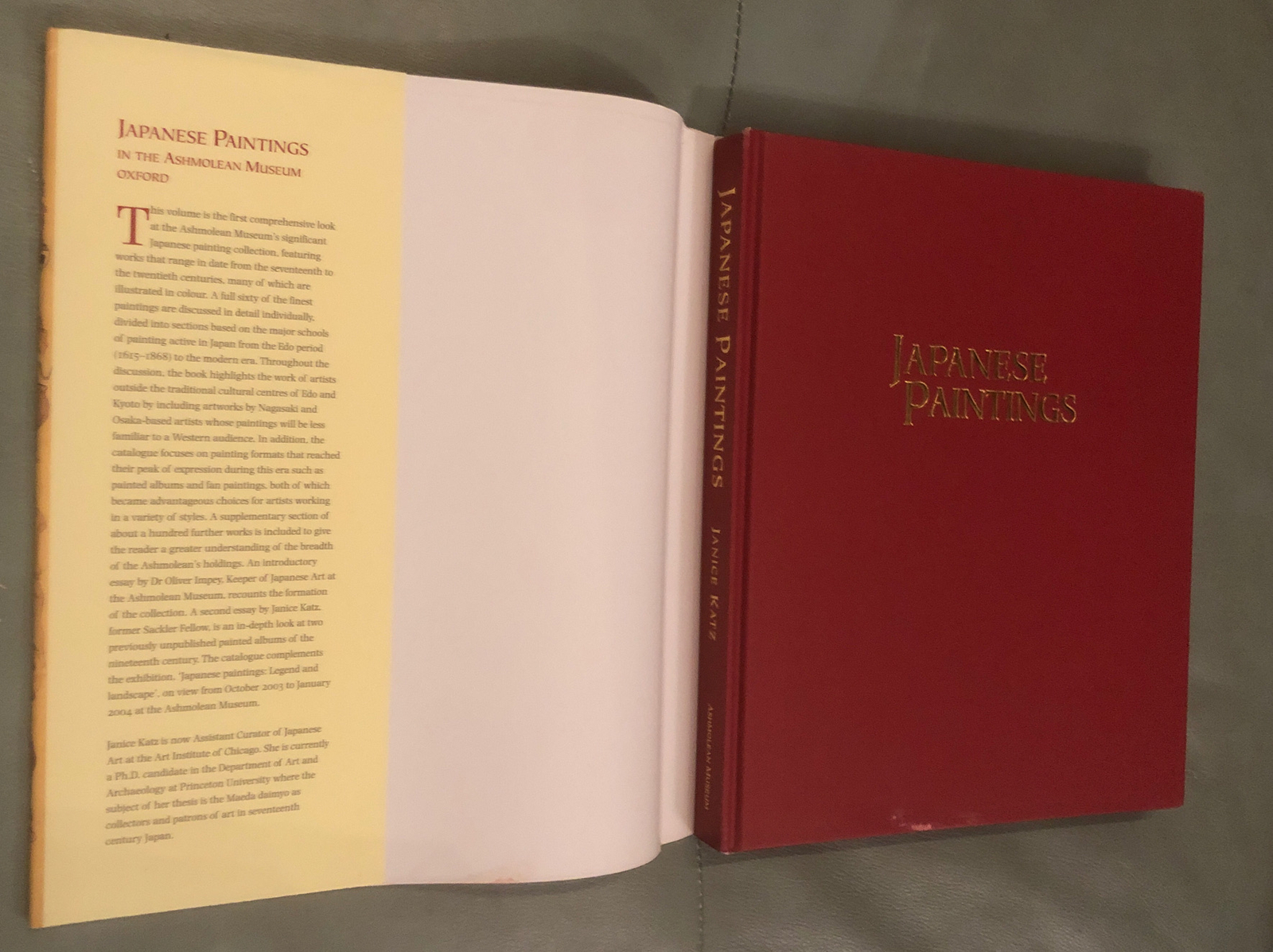 Japanese Paintings in the Ashmolean Museum by Janice Katz (2003)