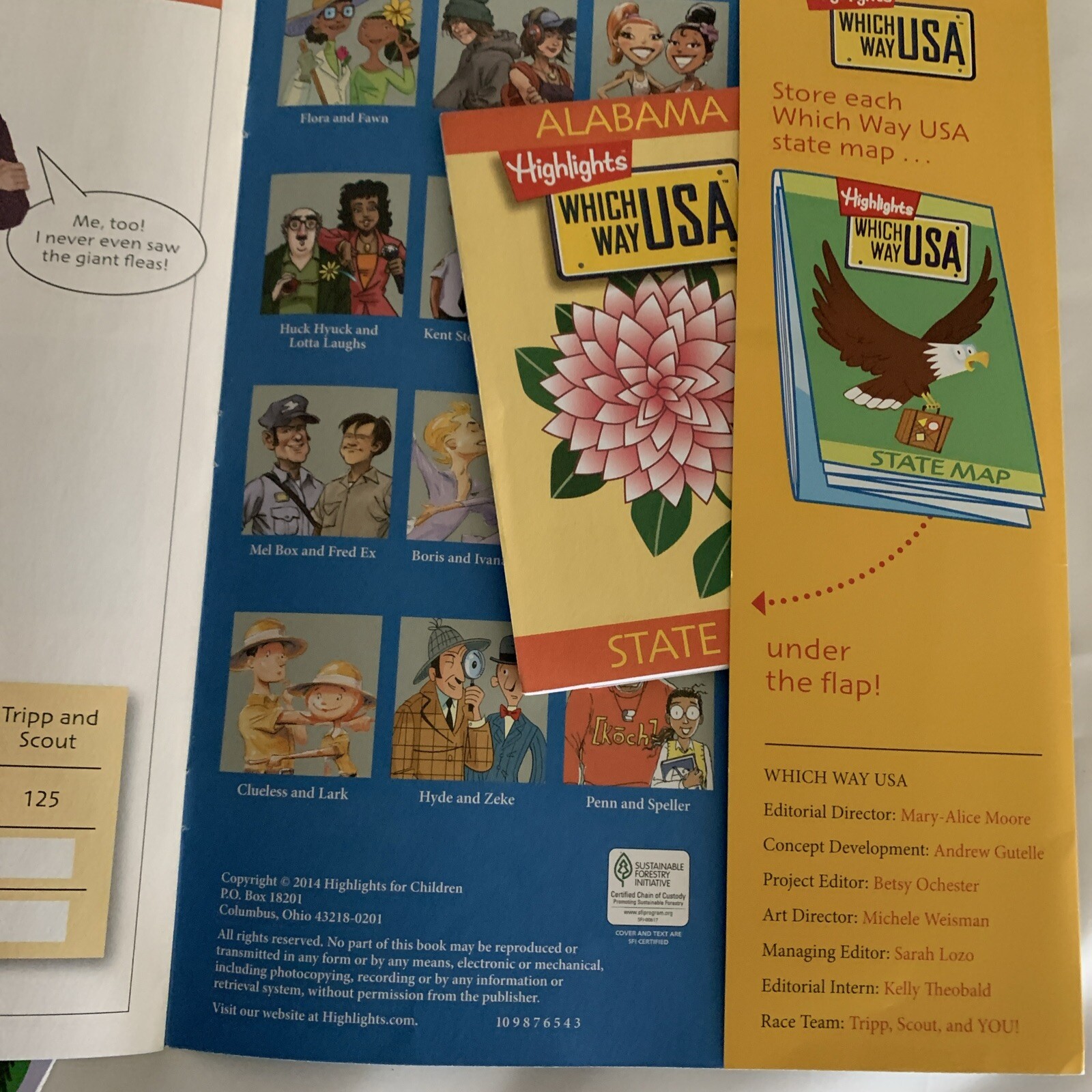 Highlights Which Way USA State Activity Books Map Lot of 8 Home School 2013-2014