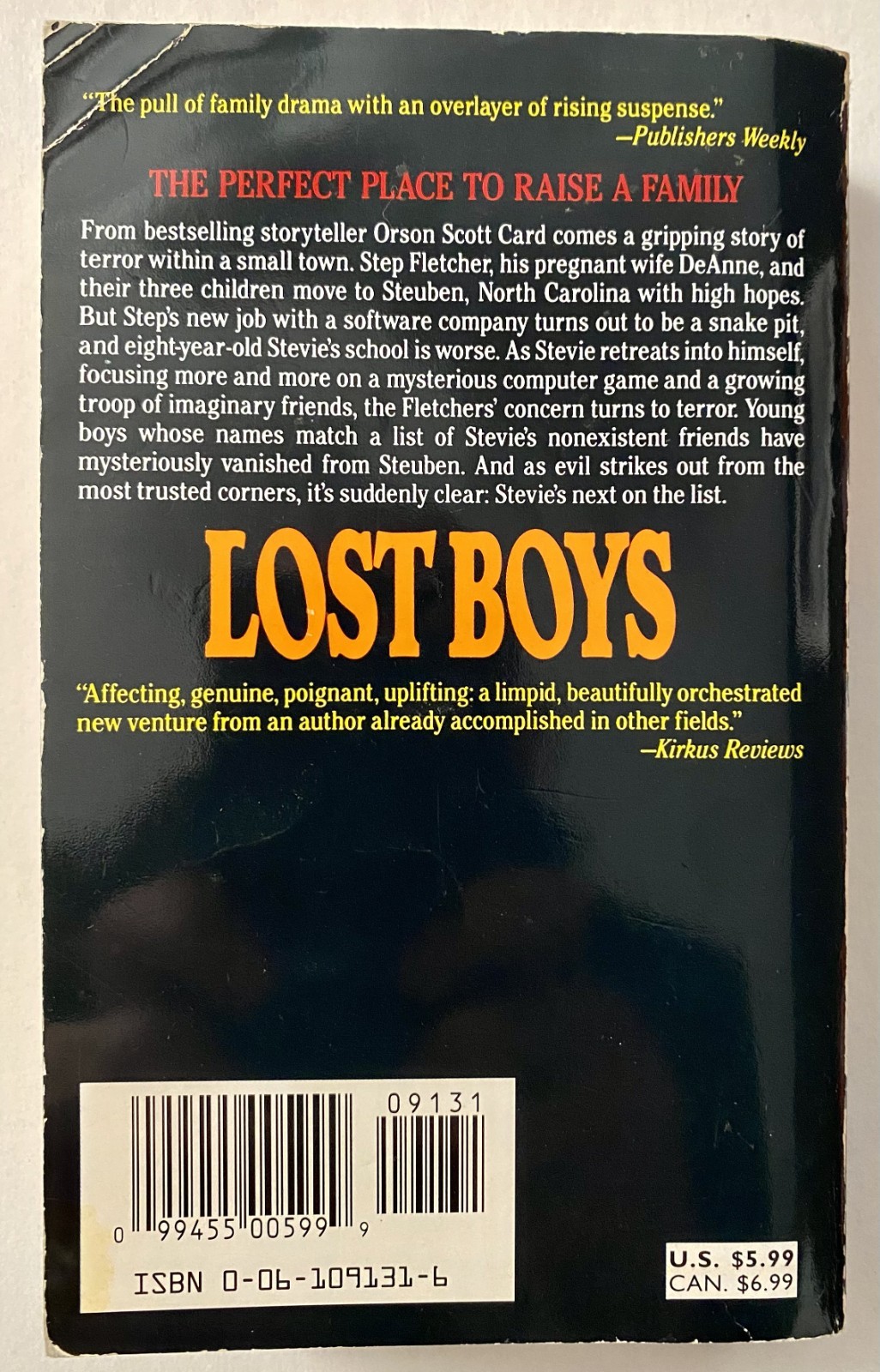 Lost Boys by Orson Scott Card 1993 Vintage Horror