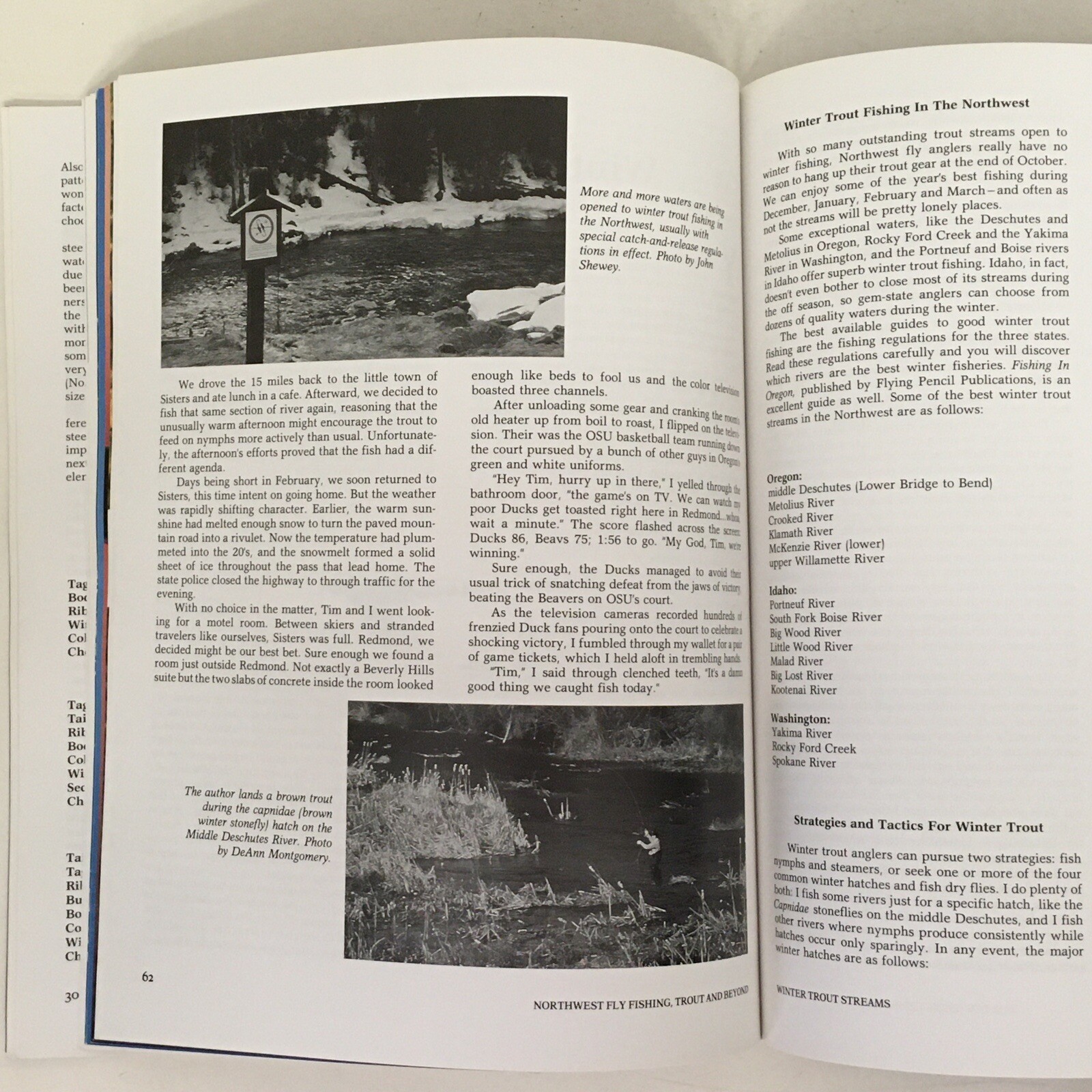 Northwest Fly Fishing: Trout and Beyond by John Shewey, 1992 PB SC GUC 111 pages