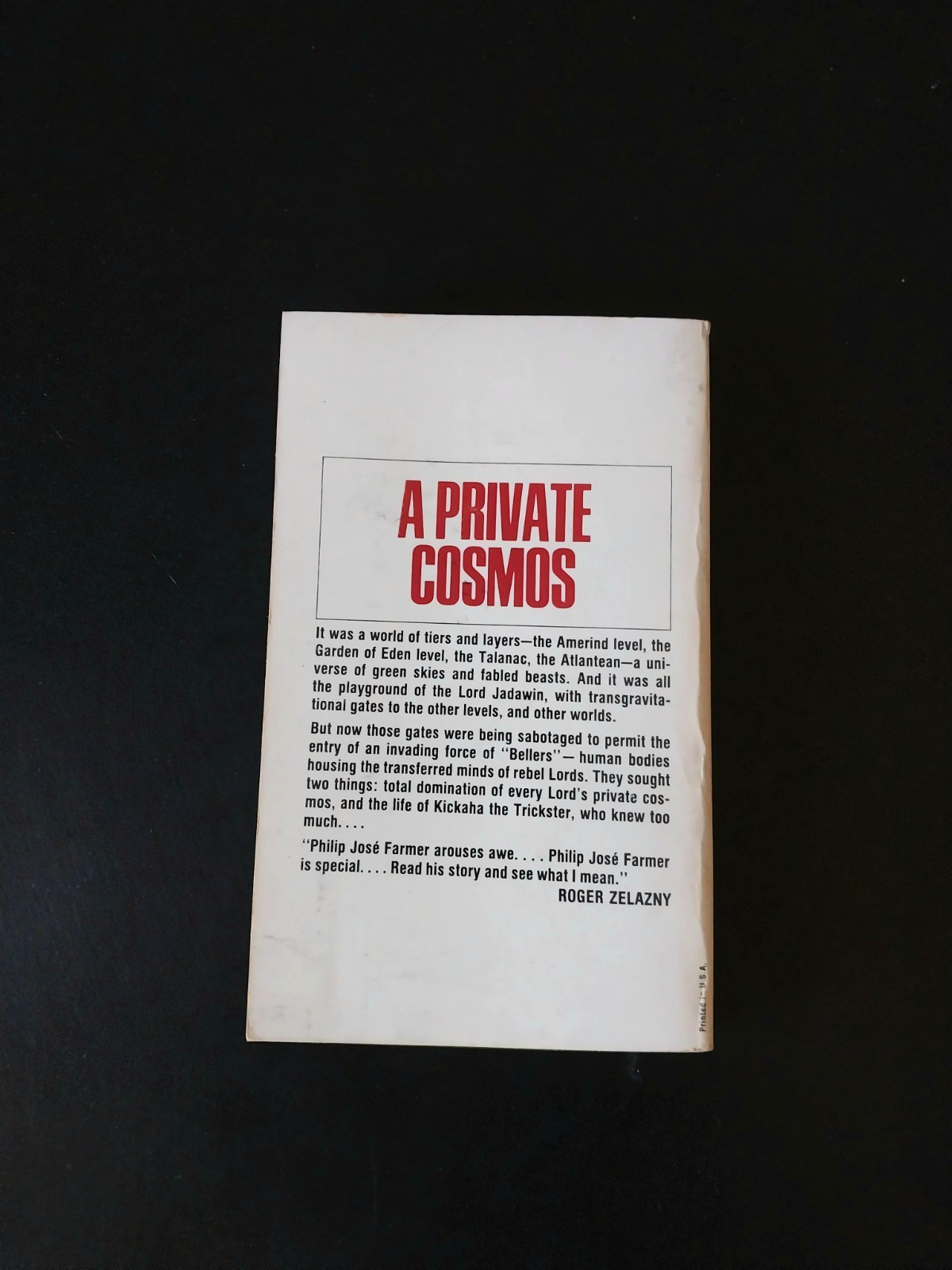 Philip Jose Farmer – A Private Cosmos – Ace Books 1977 Boris Vallejo Cover Art