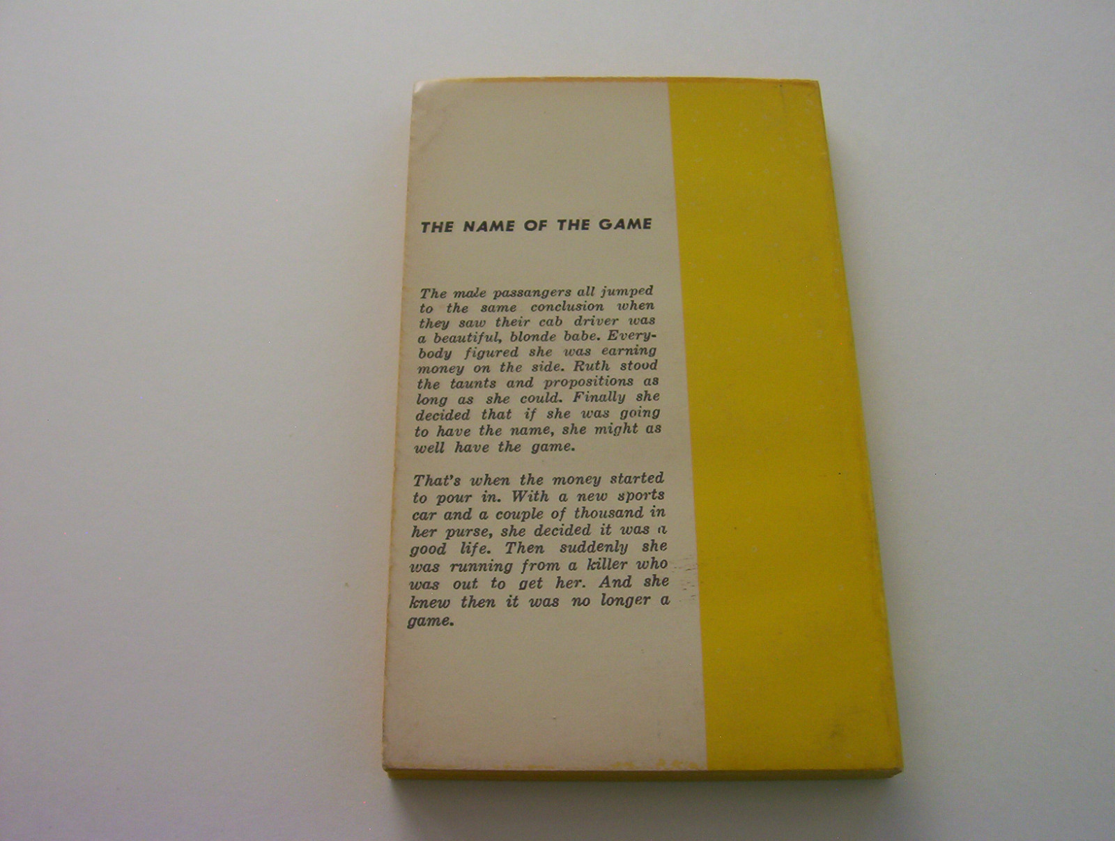 THE NAME OF THE GAME 1967 CHAMP THOMAS INCREDIBLE LUSTY COVER FINE-