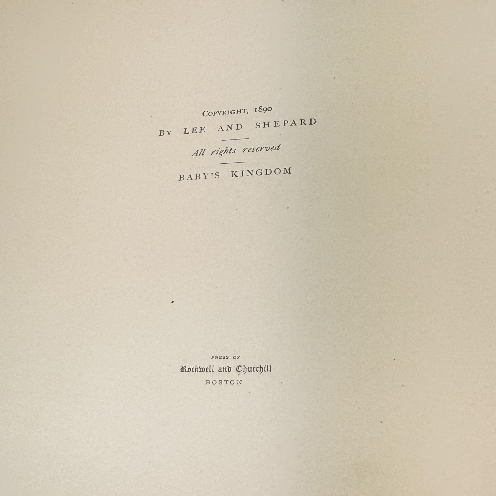Vintage 1897 Baby’s Kingdom Annie F. Cox Baby Memory Book Hardcover Boston MA
