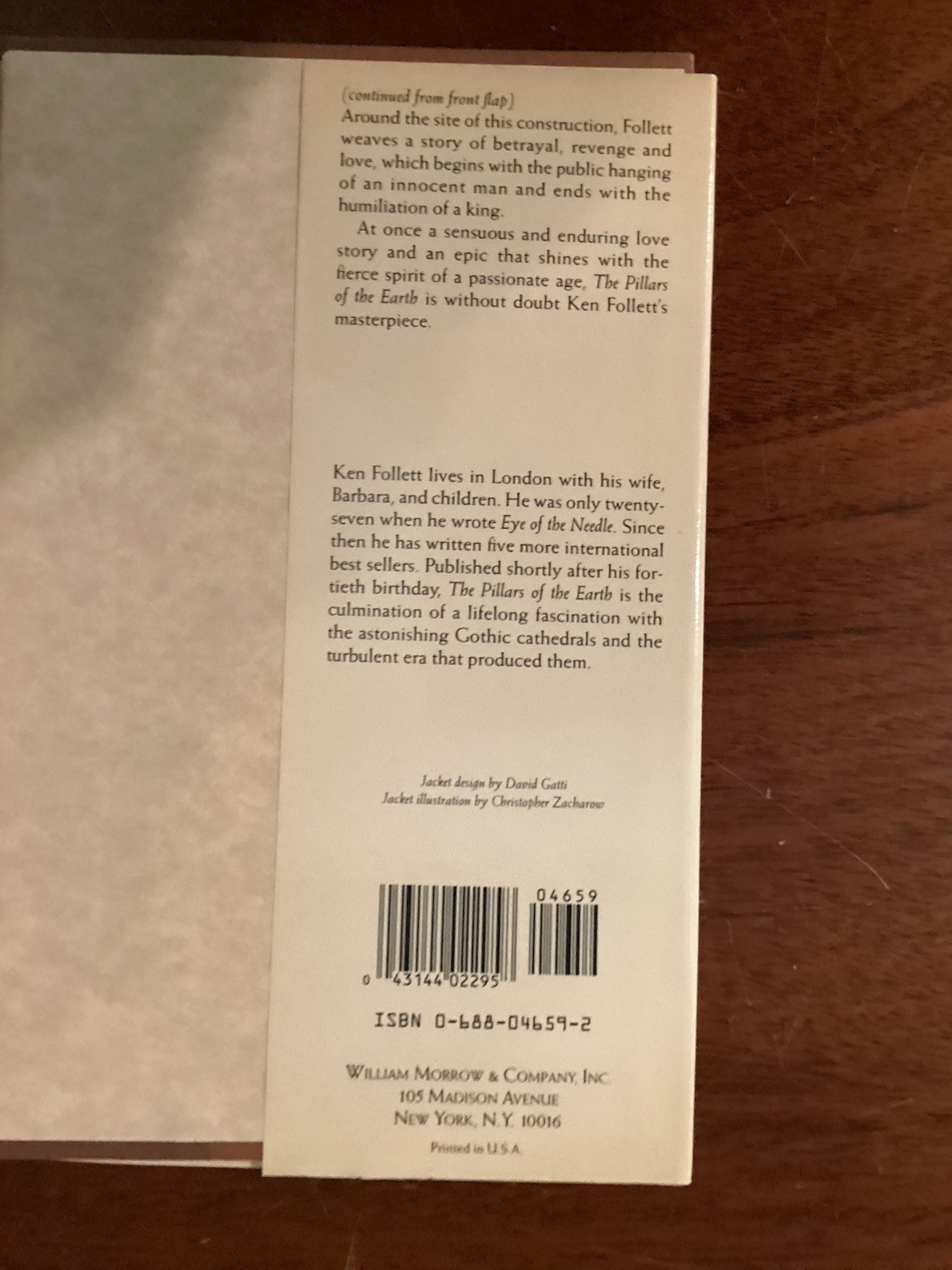 The Pillars of the Earth Ken Follett FIRST EDITION (HC 1989) VG