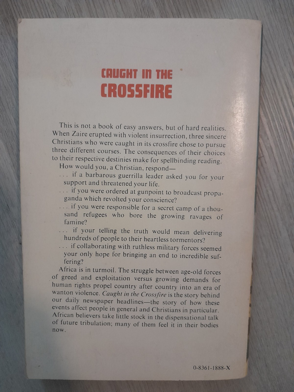 1979 Herald Press Caught in the Crossfire Levi Keidel 1st Edition Paperback