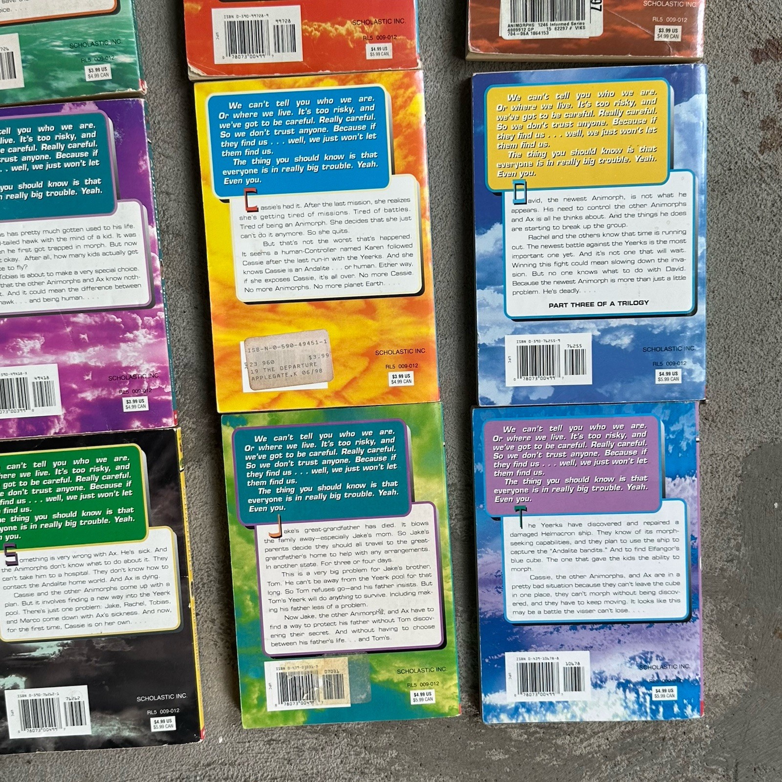 Animorphs Series Books Lot of 16 K.A. Applegate 90s Scholastic Paperback