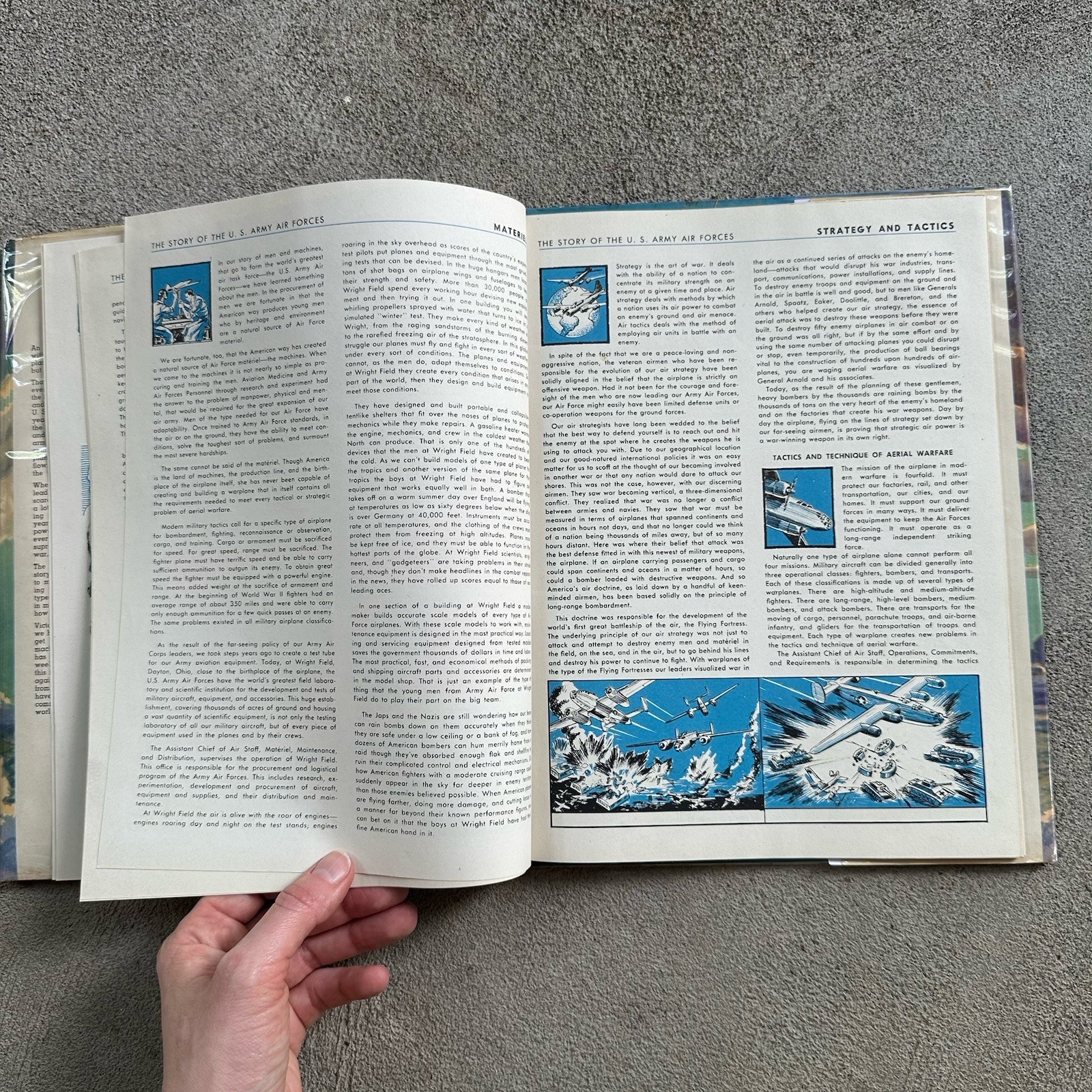 The Story of the U. S. Army Air Forces,Jim Ray Hardcover With Dust Jacket 1945