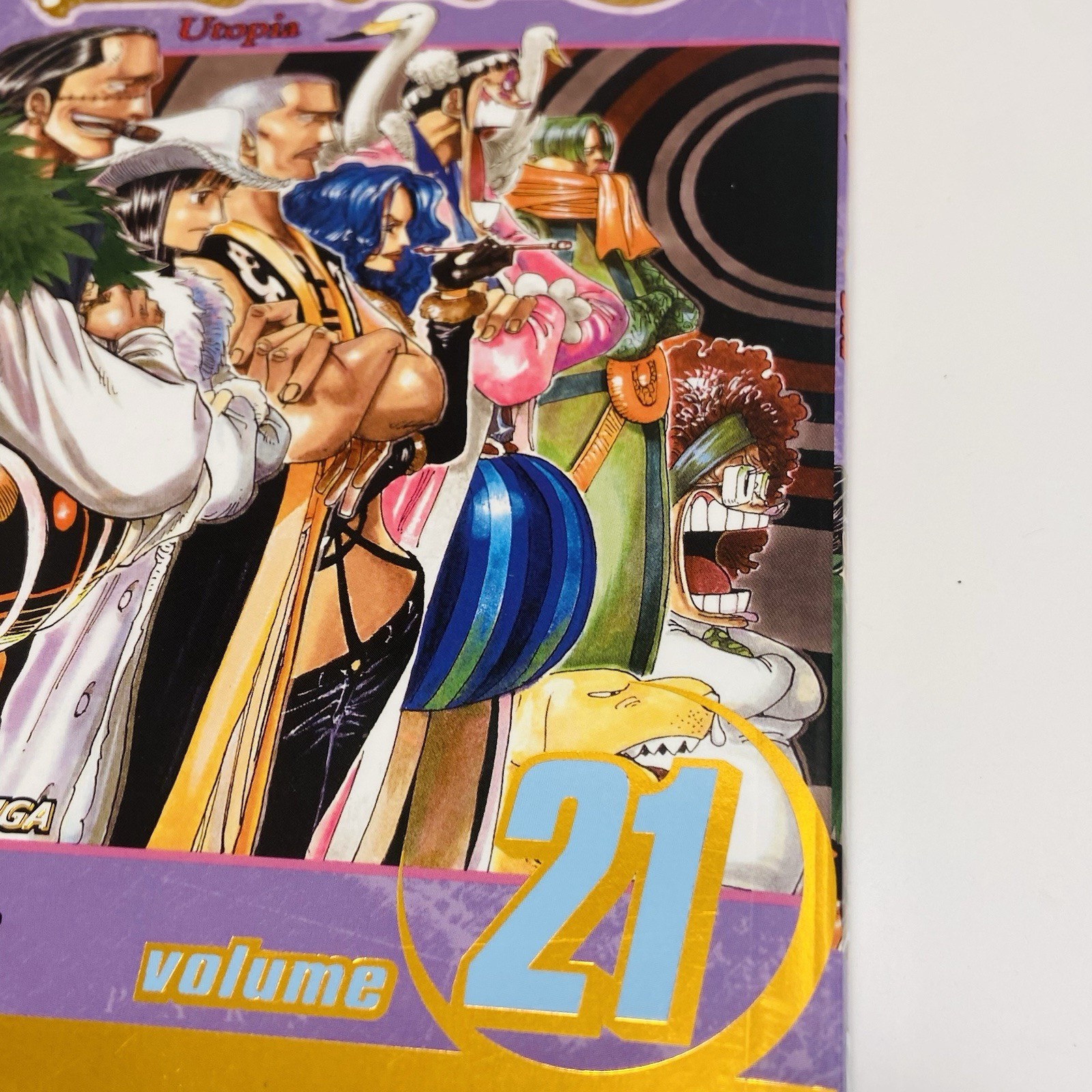 One Piece Vol. 14 + 21 Utopia & Instinct Oda 2007 Manga Gold Foil Rare Books