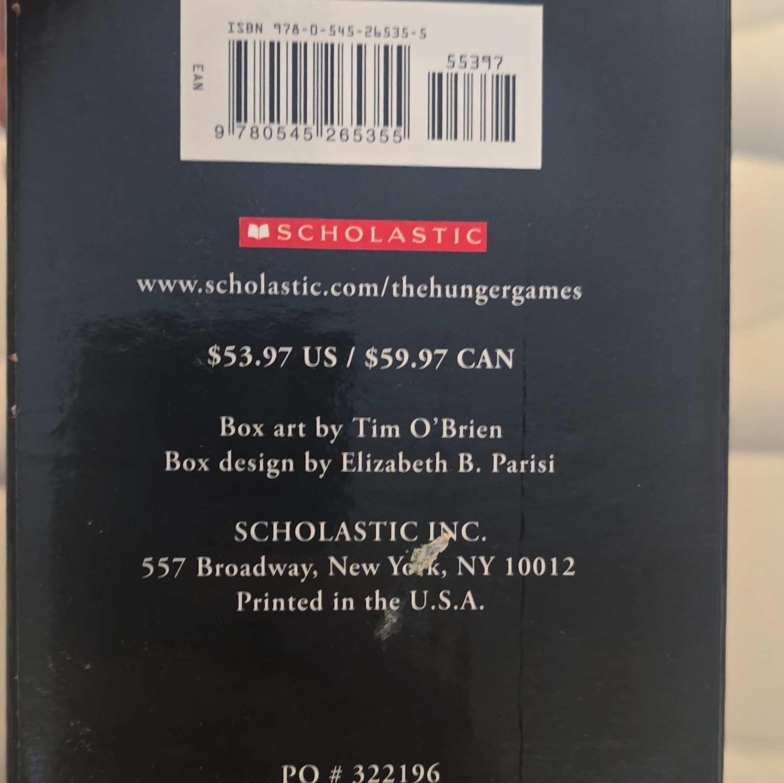 Scholastic The Hunger Games Trilogy Box Set Suzanne Collins 2010 3 Books