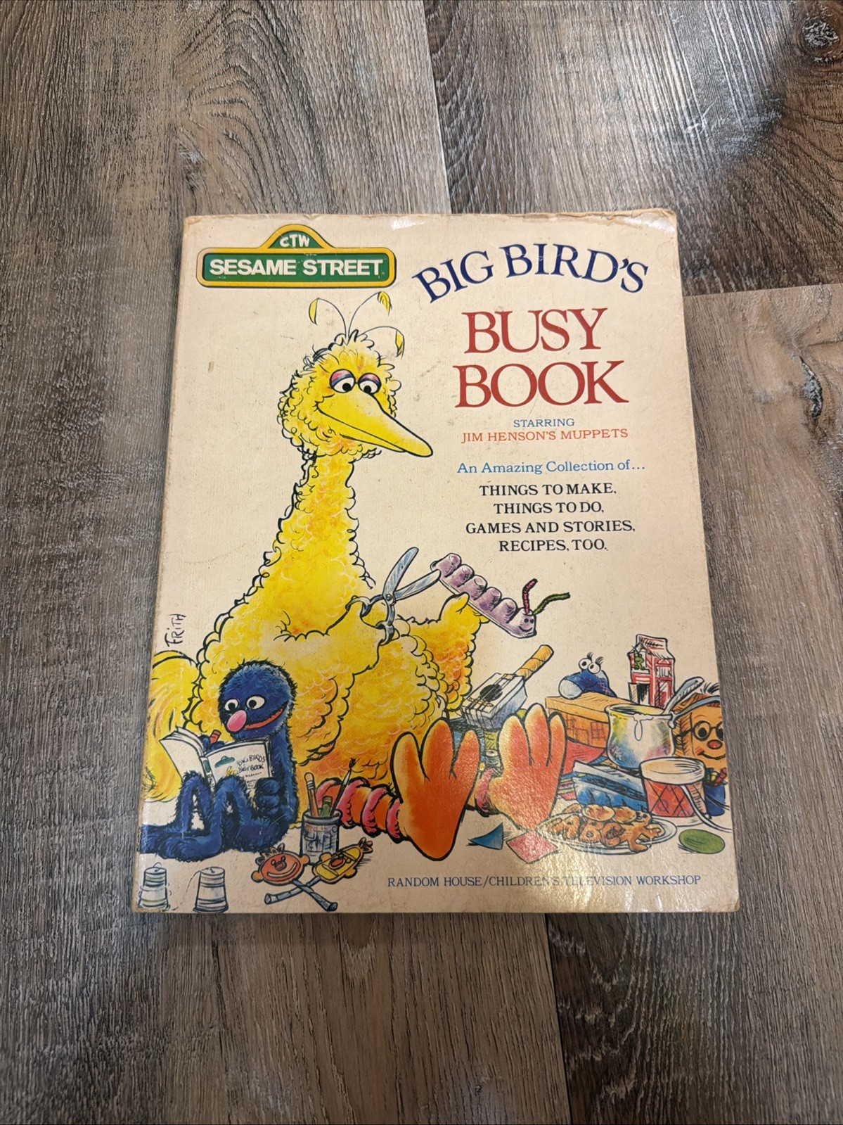 Big Bird’s Busy Book CTW Sesame Street Muppets Vintage Random House 1975