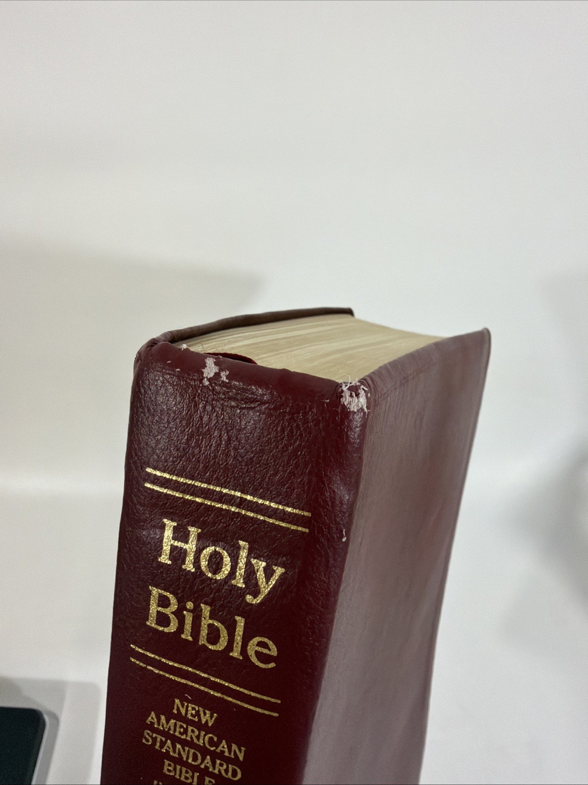 NASB Holy Bible Giant Print Burgundy Leathertex 2002 Foundation Publications
