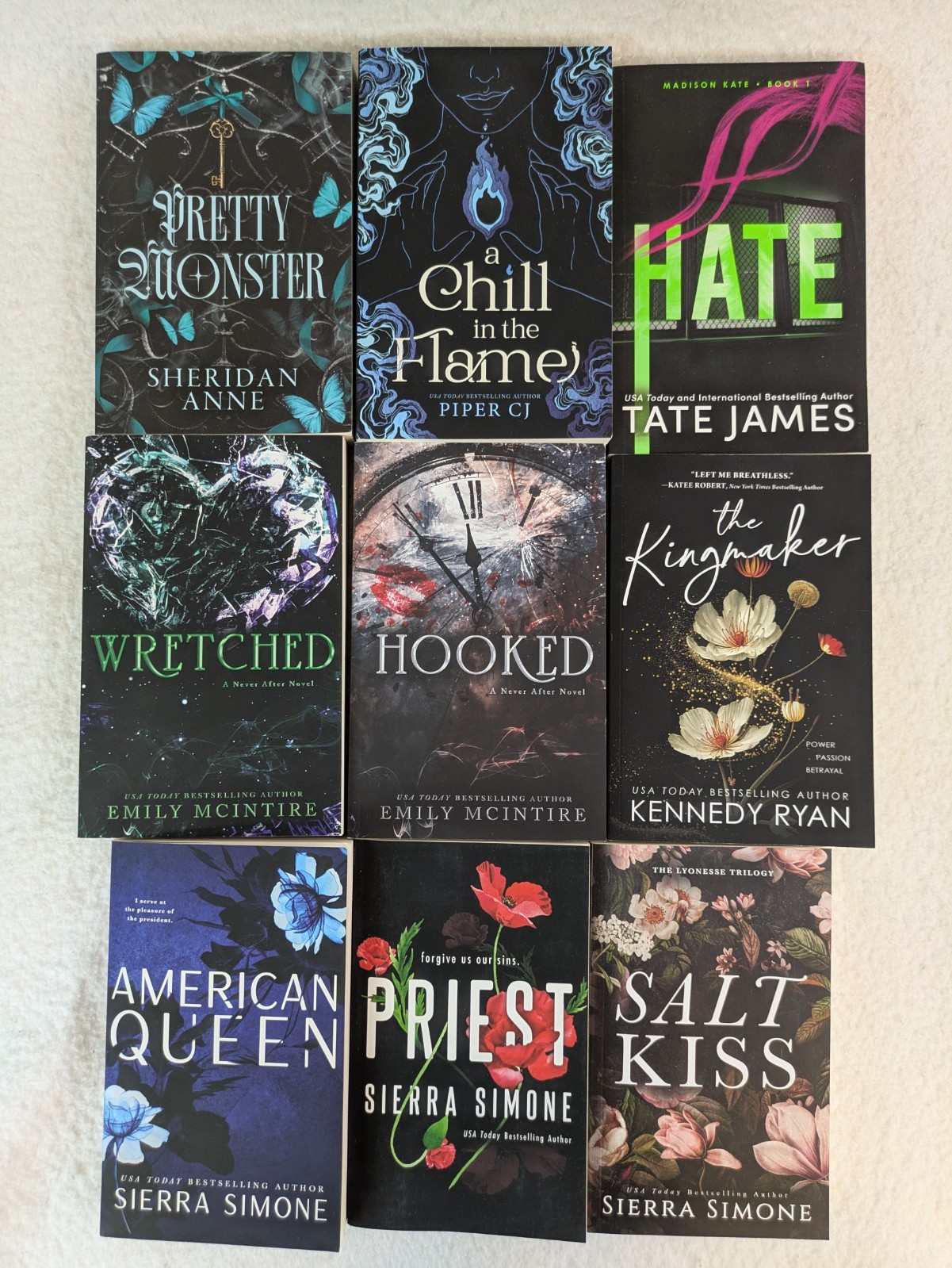 Lot of 9 IVORY CHAPTERS Romance Bloom Books Emily Mcintire Sierra Simone