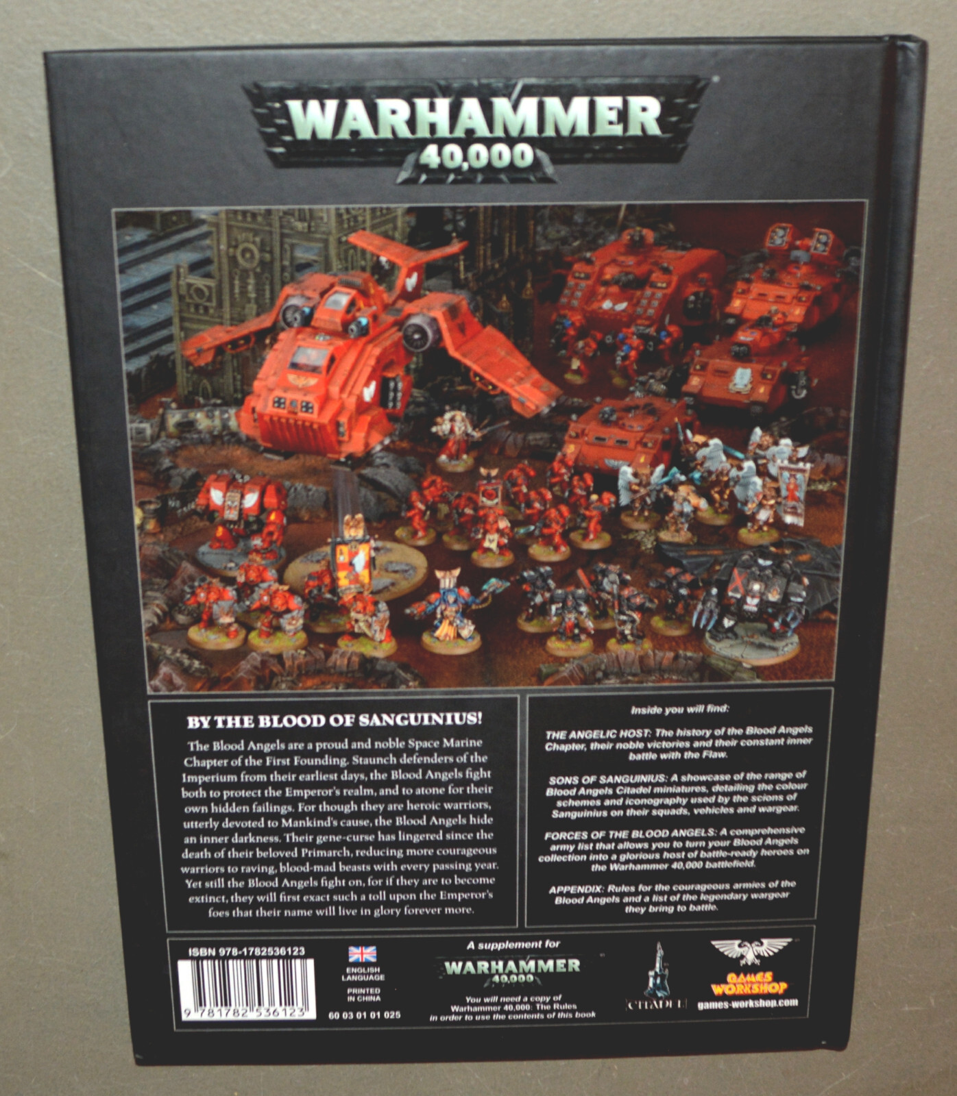 WARHAMMER 40,000 hardcover book – Codex Adeptus Astartes – Blood Angels