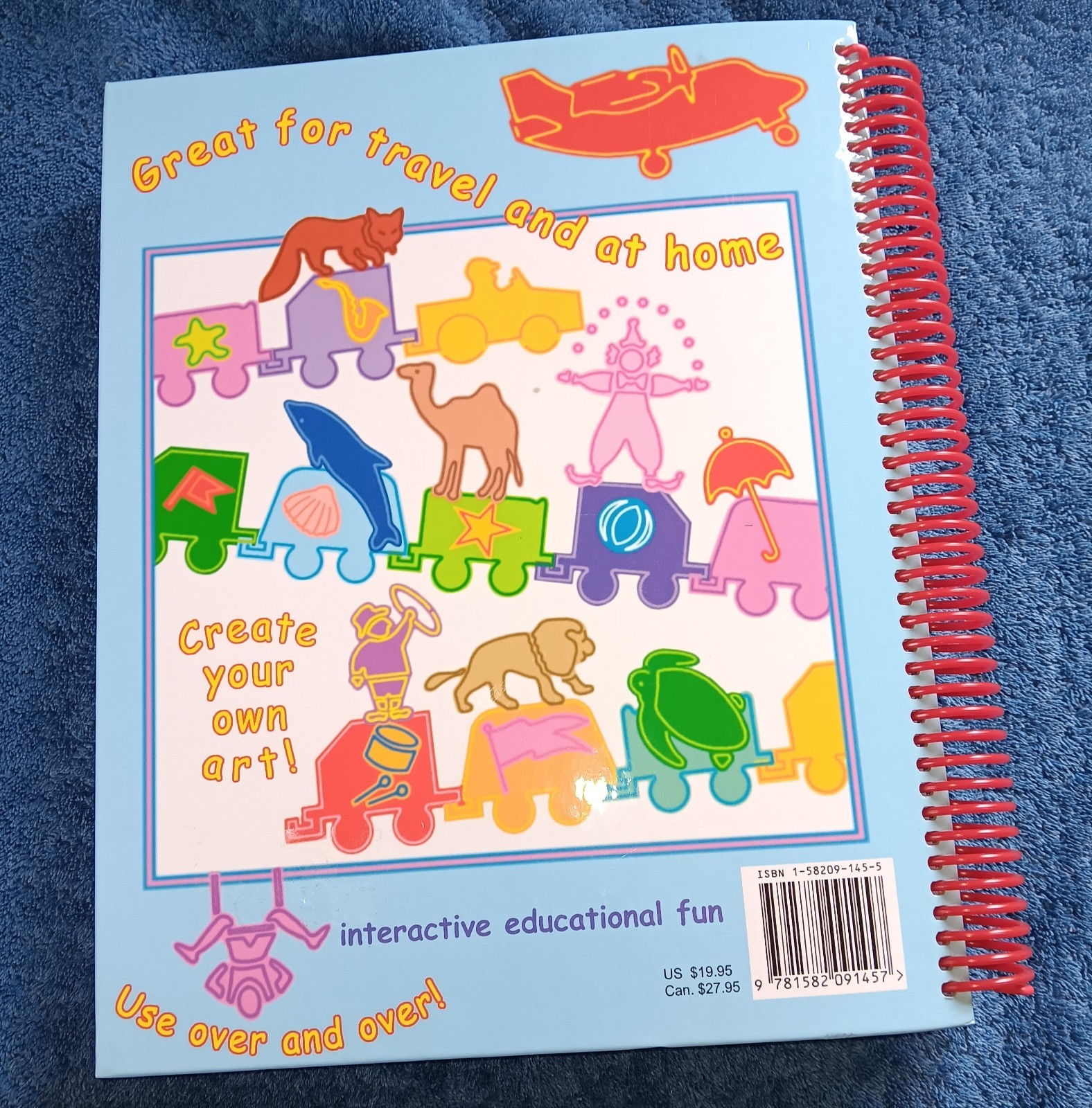 MY TRAVEL STENCIL KIT Book Kids Art Markers Paper Animals Transportation NOS New