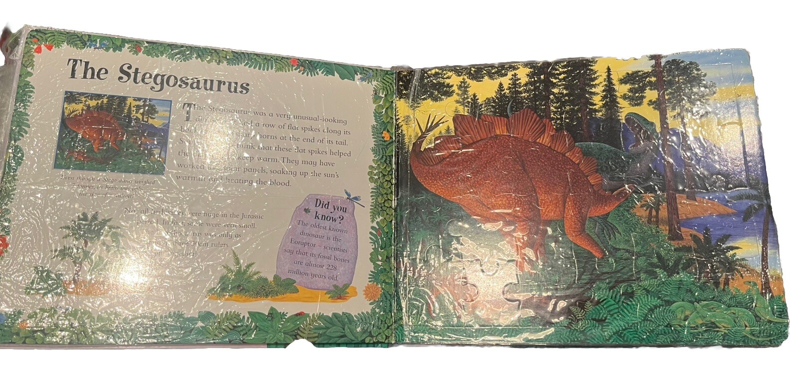 Jigsaw Dinosaurs Anne Sharp 6-24 Piece Puzzle Picture Book T-Rex Raptor Reptile