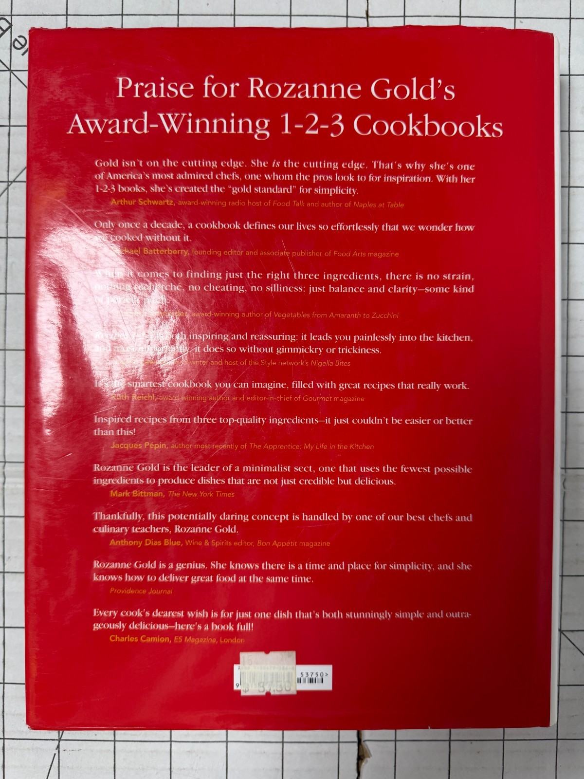 Cooking 1-2-3 : 500 Fabulous Three-Ingredient Recipes by Rozanne Gold SIGNED HC