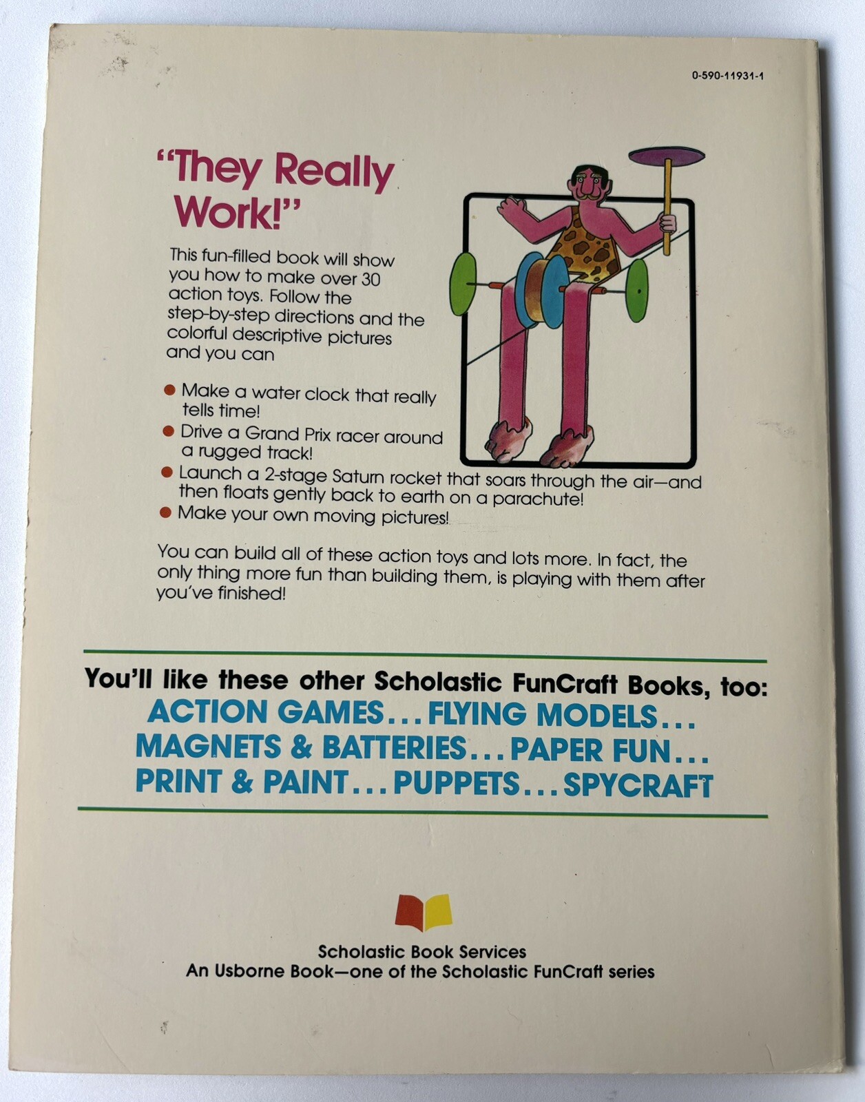 The FunCraft Book Of Action Toys – Scholastic, Inc. –  Heather Amery 1976 Crafts