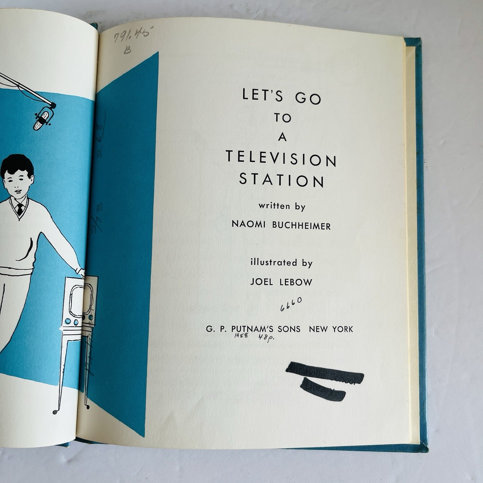 1958 Let’s Go to a Television Station Naomi Buchheimer Vintage TV History Rare