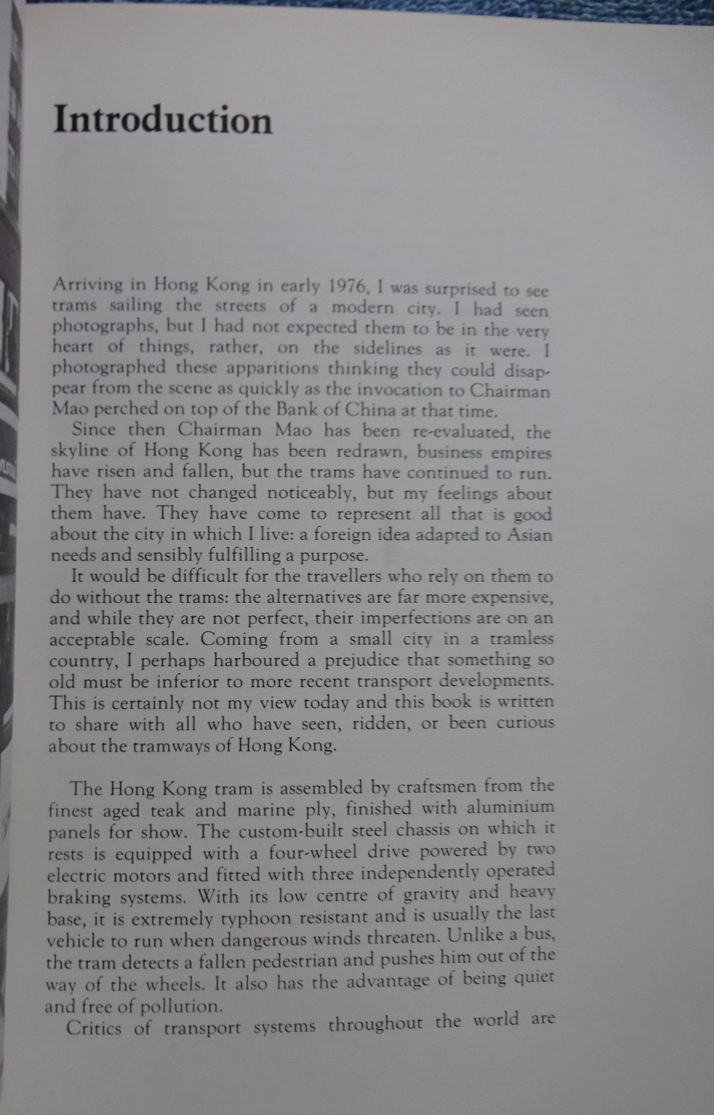 Hong Kong 4 – Tramlines, by Barnett, 1984. History of HK trams. Like New