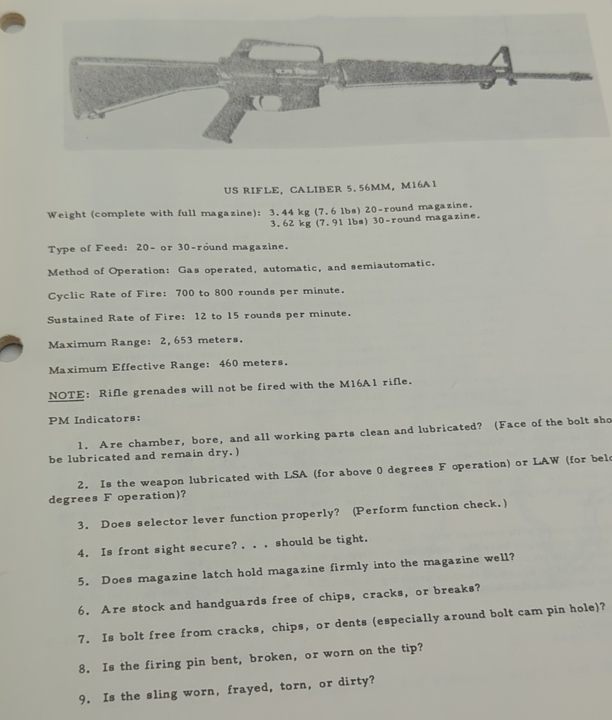 U.S. Army WEAPONS HANDBOOK By USAES Engineer School Fort Benning / Belvoir 1977