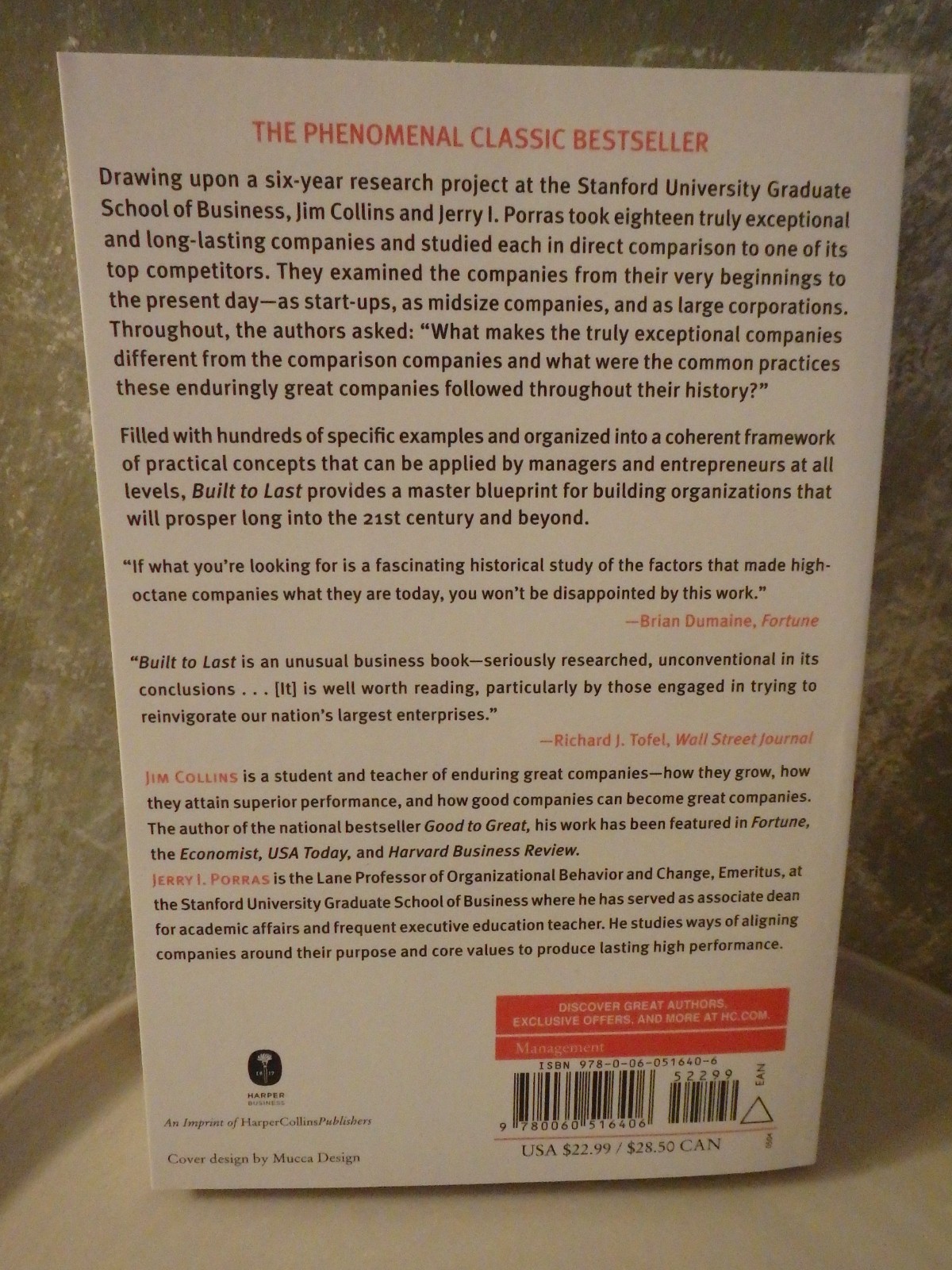 Built to Last : Successful Habits of Visionary Companies by Jim Collins and…