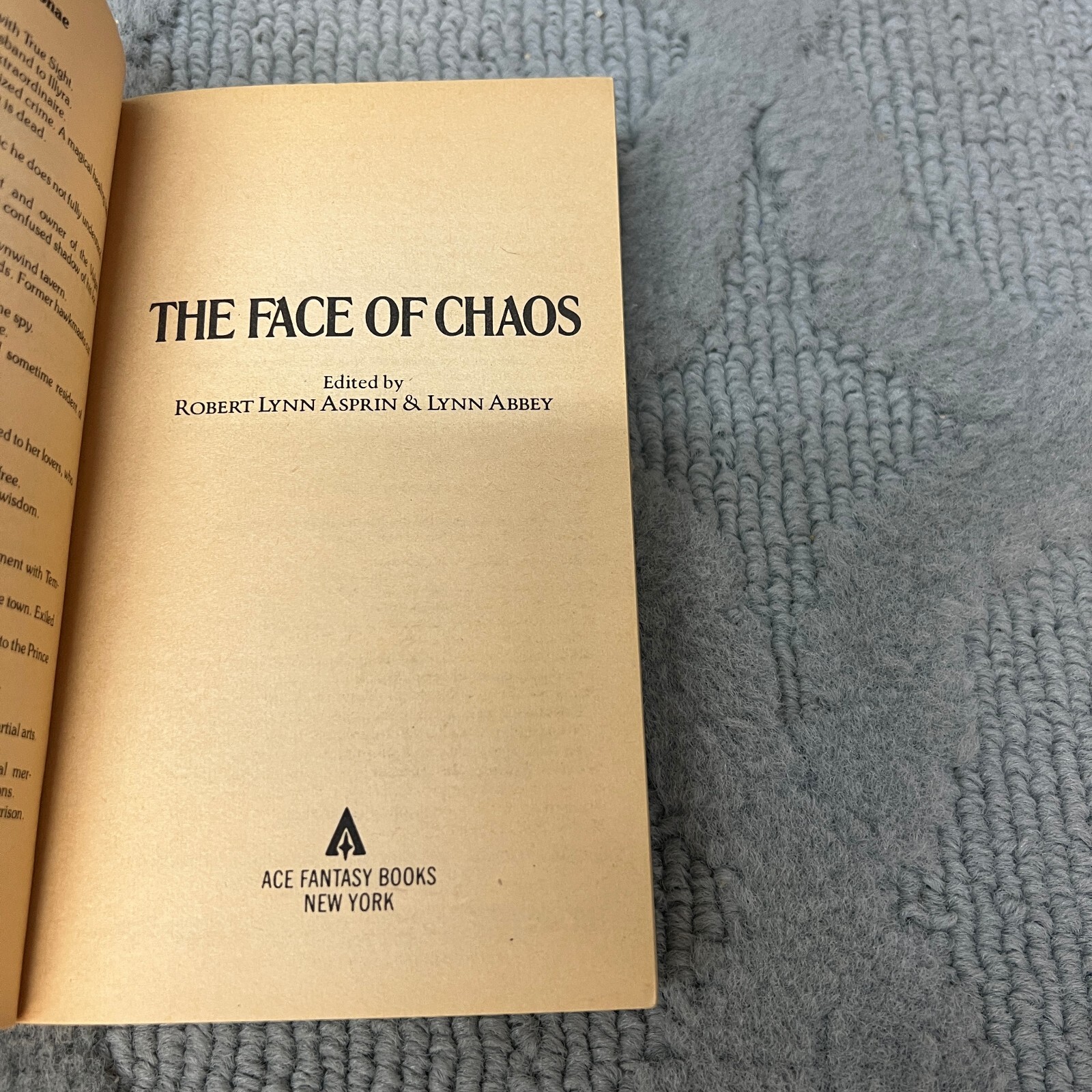 The Face Of Chaos Fantasy Paperback Book by Robert Lynn Asprin Ace Books 1986