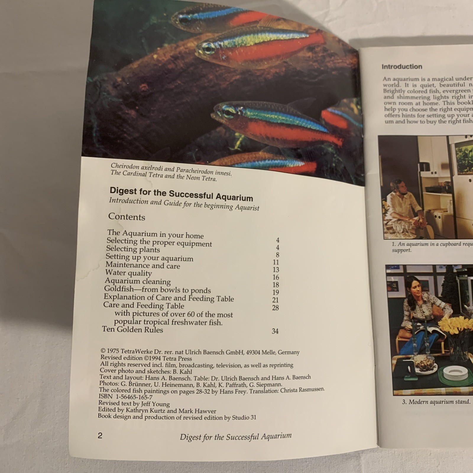 Digest for the Successful Aquarium Booklet Tetra/Second nature 34 pages