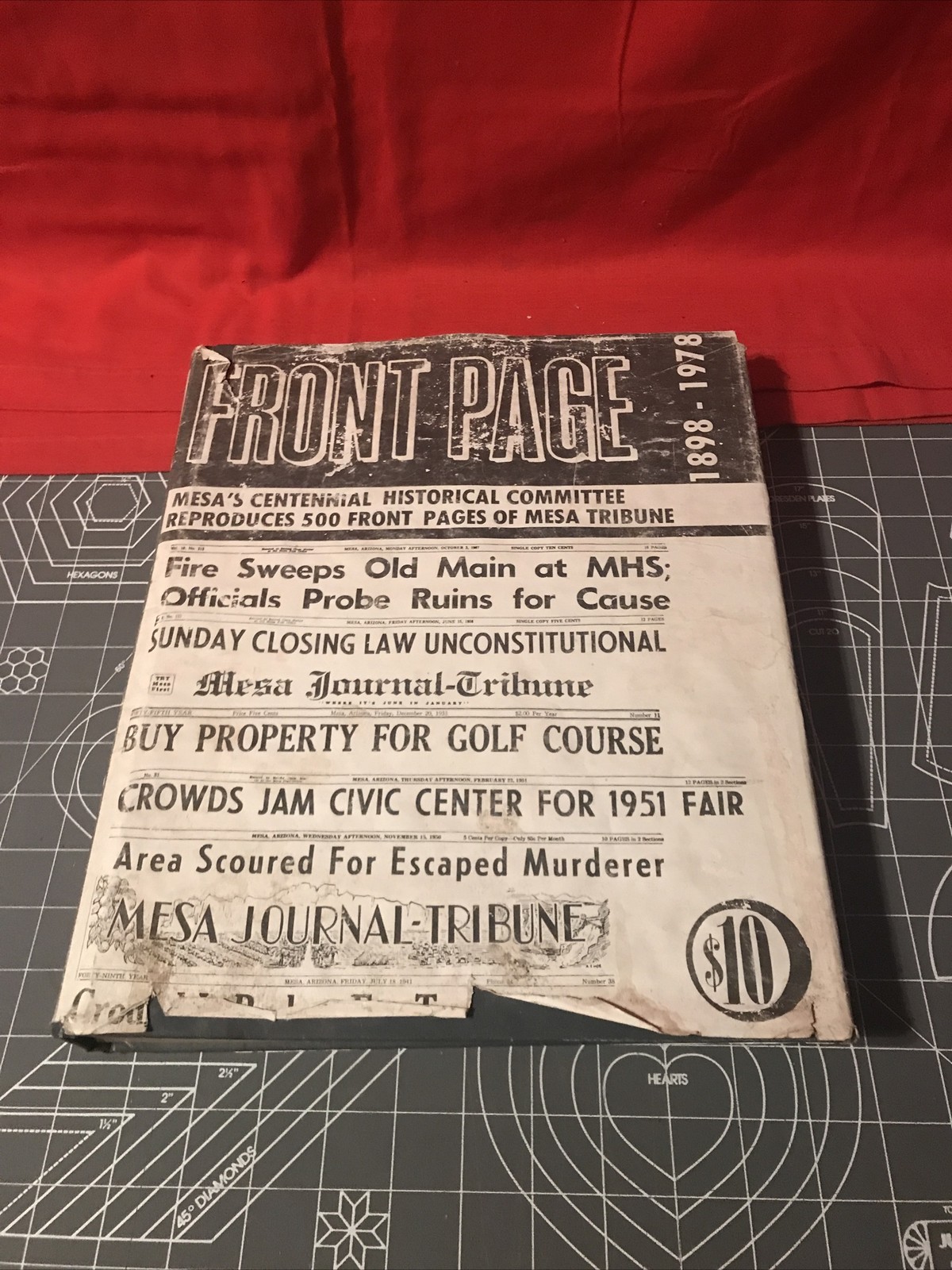 Vintage 1898-1978 Front Page Mesa Tribune Hardcover Book 500 Front Pages