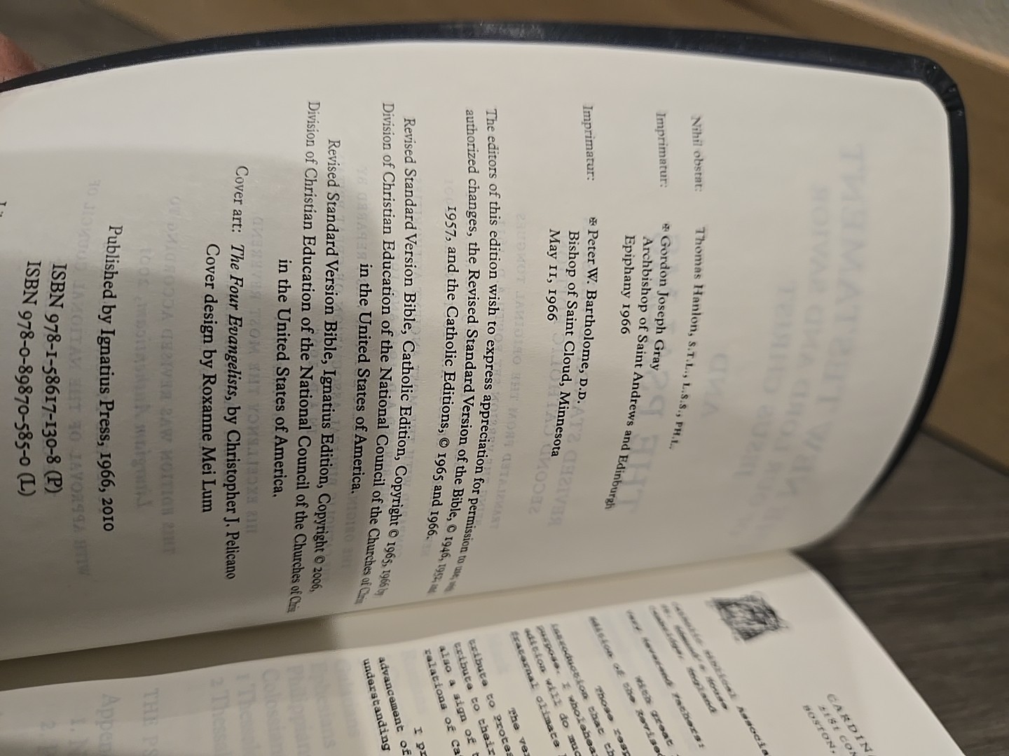 Ignatius Catholic Bible New Testament And Psalms RSC2CE Leather