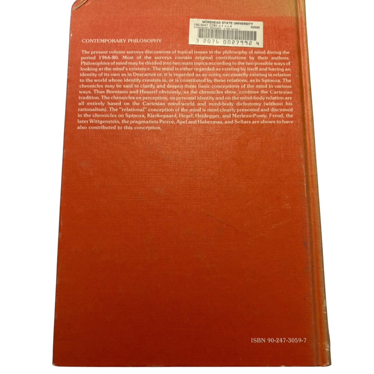 Contemporary Philosophy Volume 4 Philosophy of Mind Fløistad 1983 Nijhoff