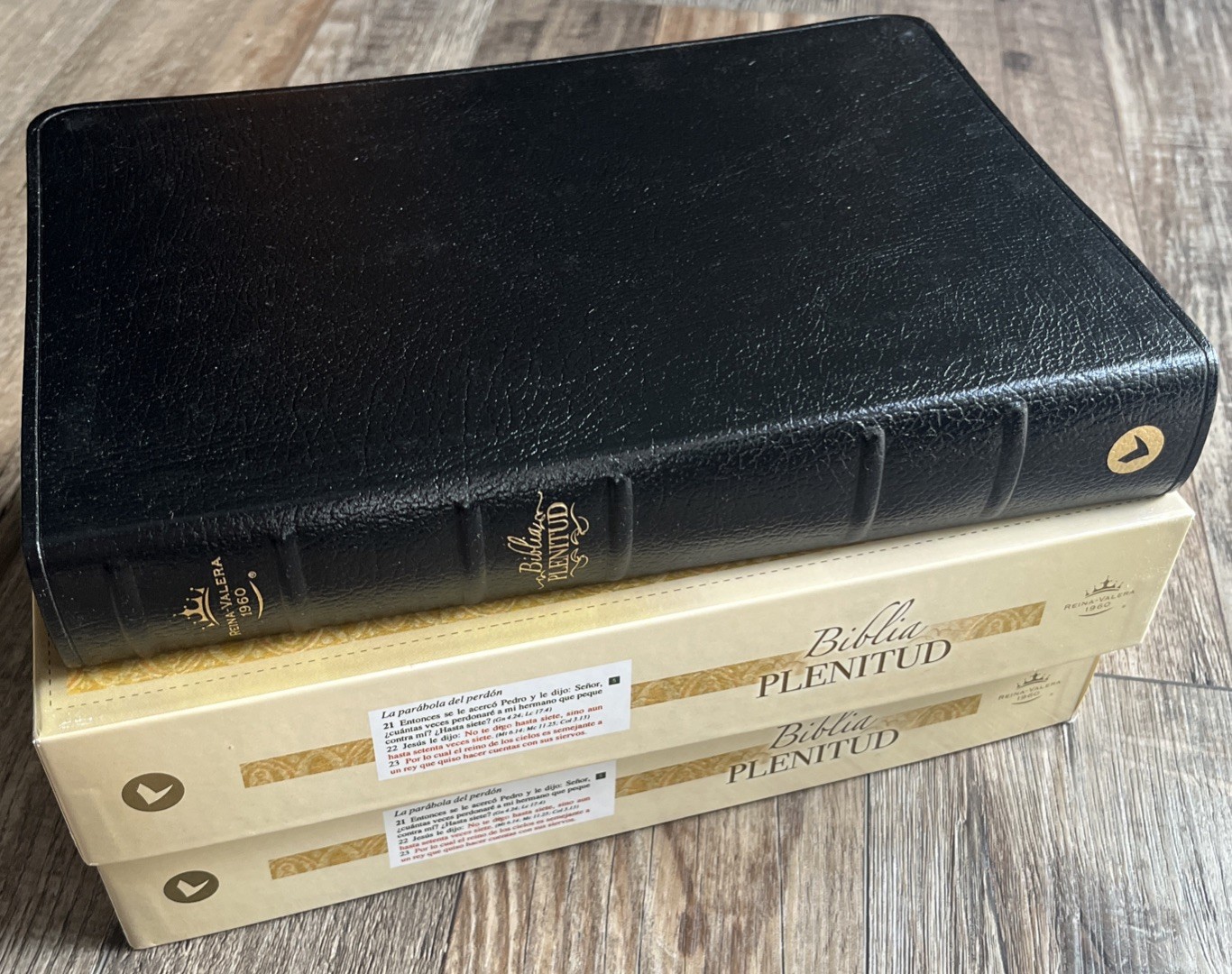 Biblia Pastoral de Estudio Plenitud RV1960 piel elaborada negro