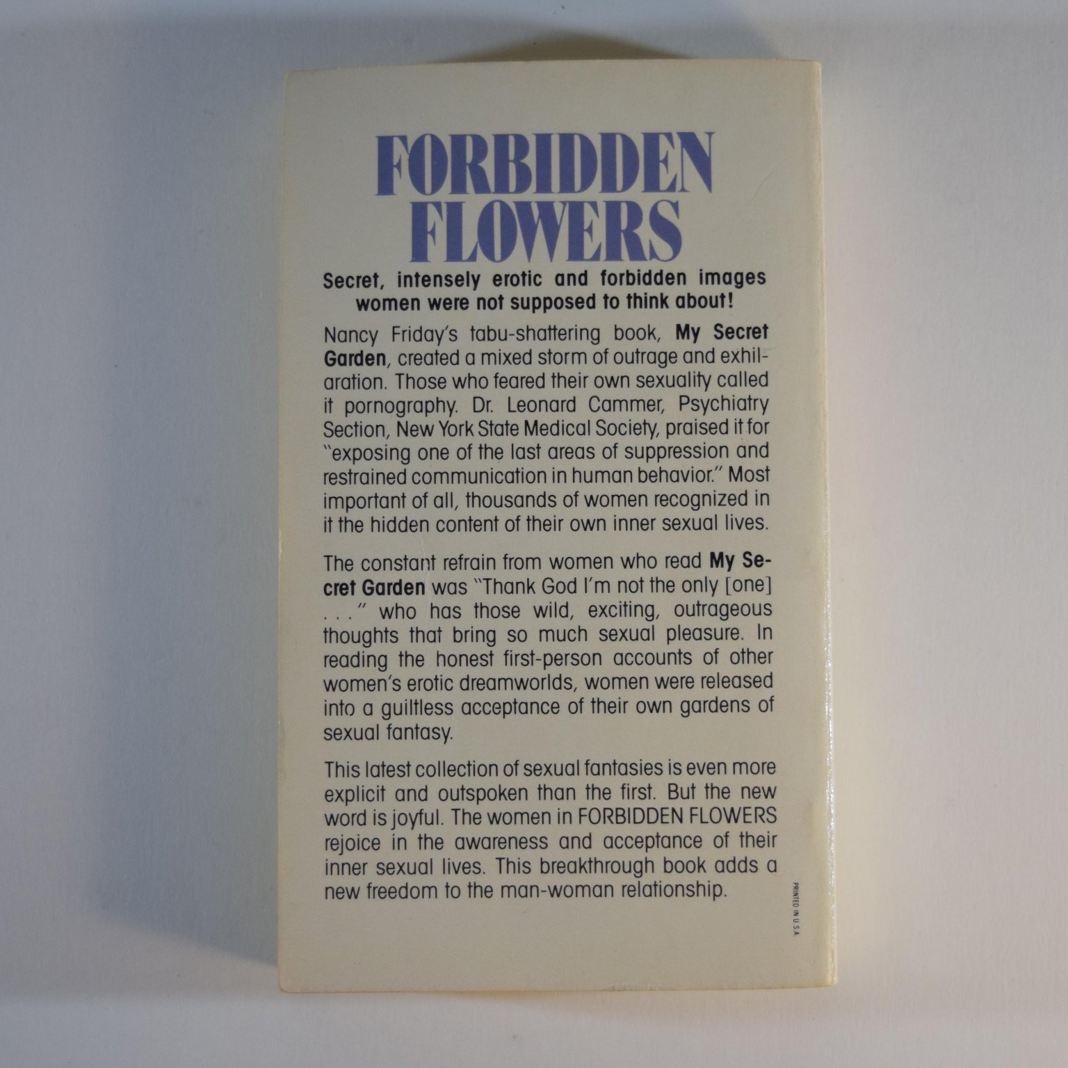 Forbidden Flowers Nancy Friday 1975 Pocket Books – Vintage PB Sexual Fantasies
