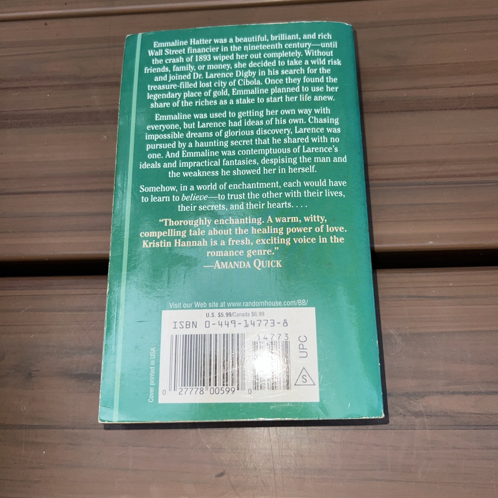 The Enchantment by Kristin Hannah 1992 Pb 1st Edition Fawcett