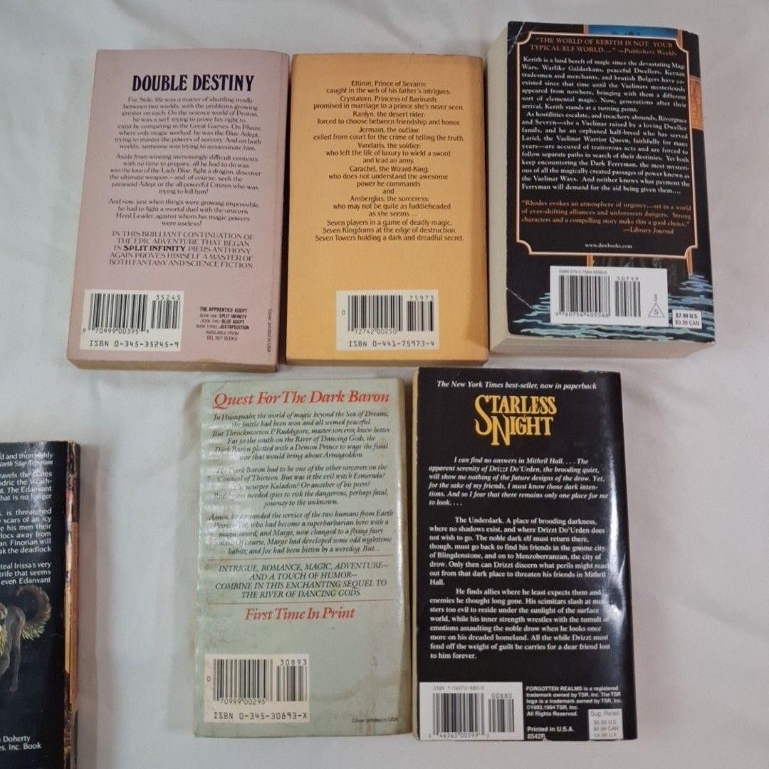 Starless Night / Bard / Blue Adept, Fantasy PB Lot Of 9 Novels Sword & Sorcery