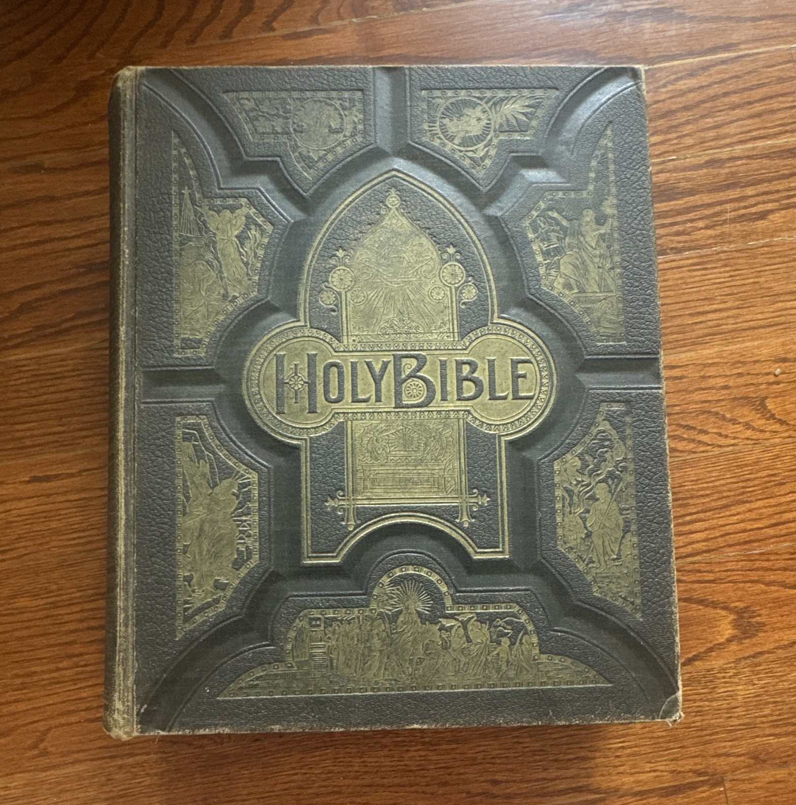 Vintage Illustrated Holy Bible – Ornate Victorian Cover
