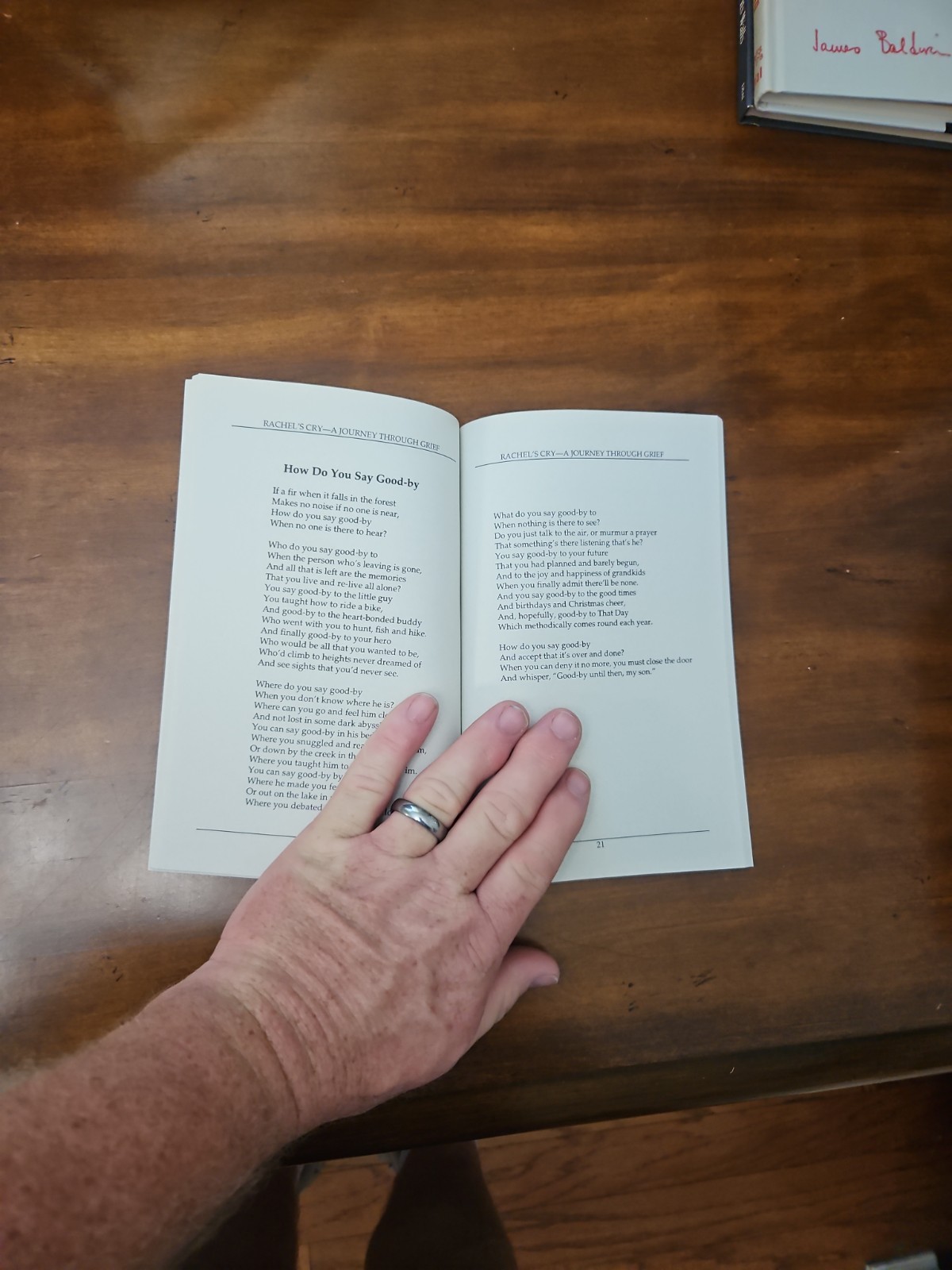 Rachel’s Cry, A Journey Through Grief By Richard A. Dew M.D.