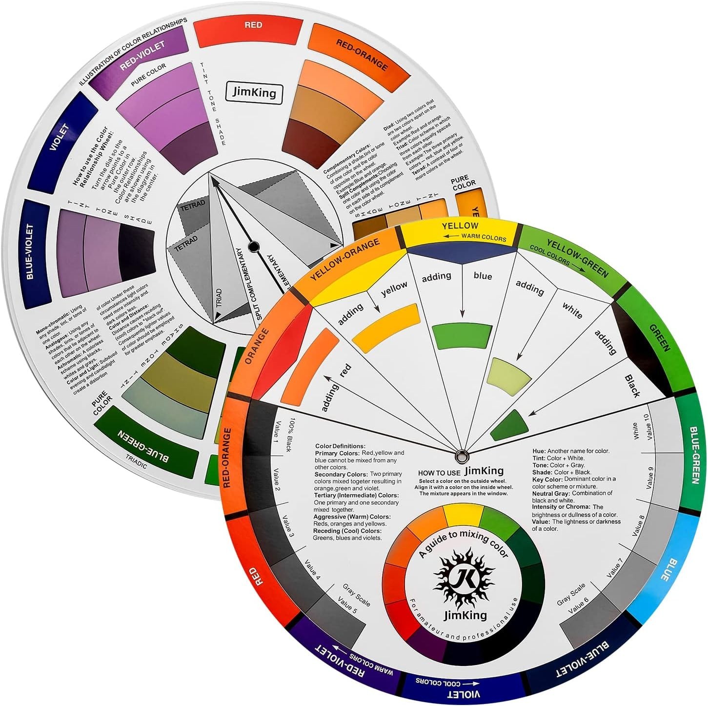 9.25-Inch Color Mixing Blending Wheel – Perfect for Makeup and Tattoo Artists
