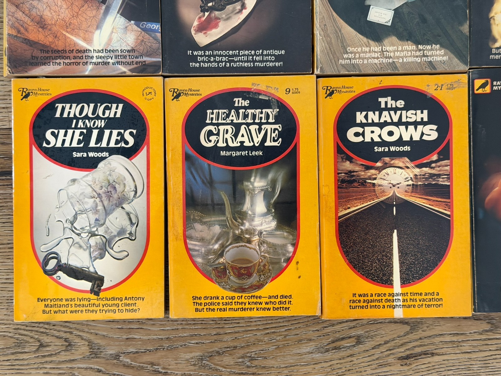 20 Vintage Mystery Paperback Book Lot Raven House Mysteries Crime Thriller