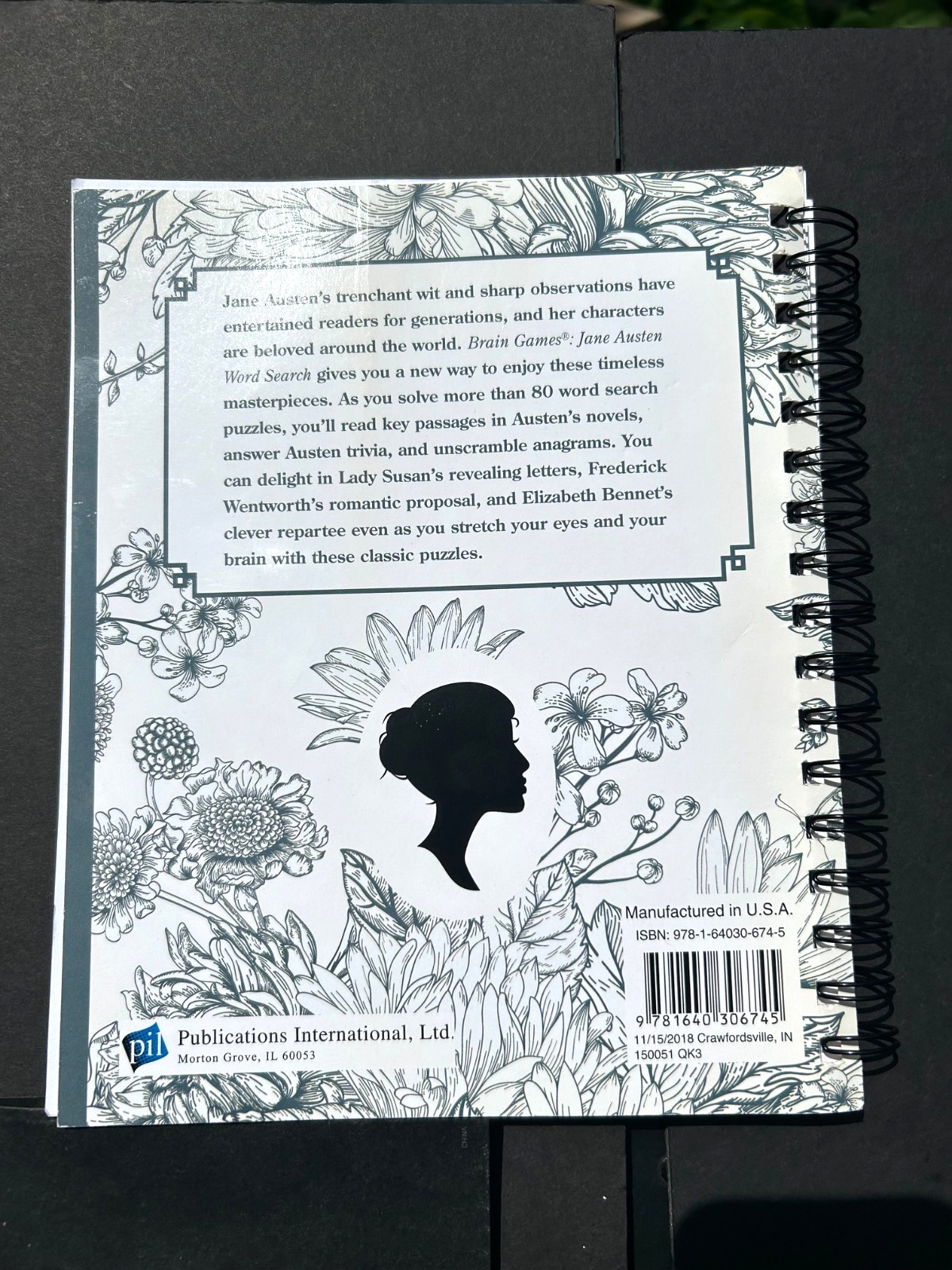 Brain Games – Jane Austen Word Search: Timeless Classics, 192 pgs. w. 84 puzzles