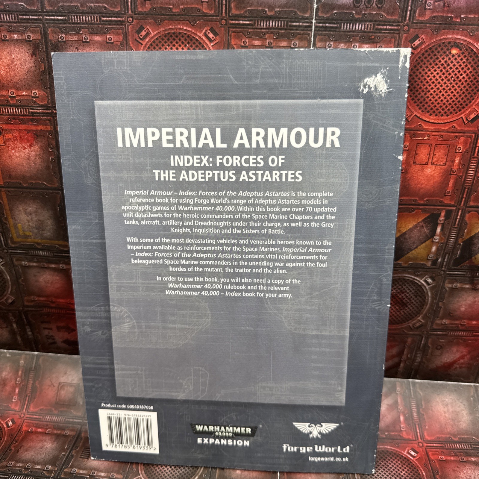 Imperial Armour Index: Forces Of The Adeptus Astartes Warhammer 40K KT-733