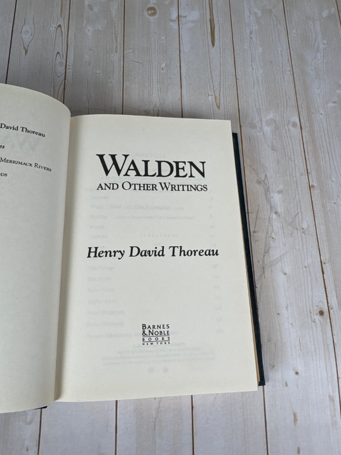 Walden & Other Writings Thoreau 1992 Barnes & Noble Collectible Edition