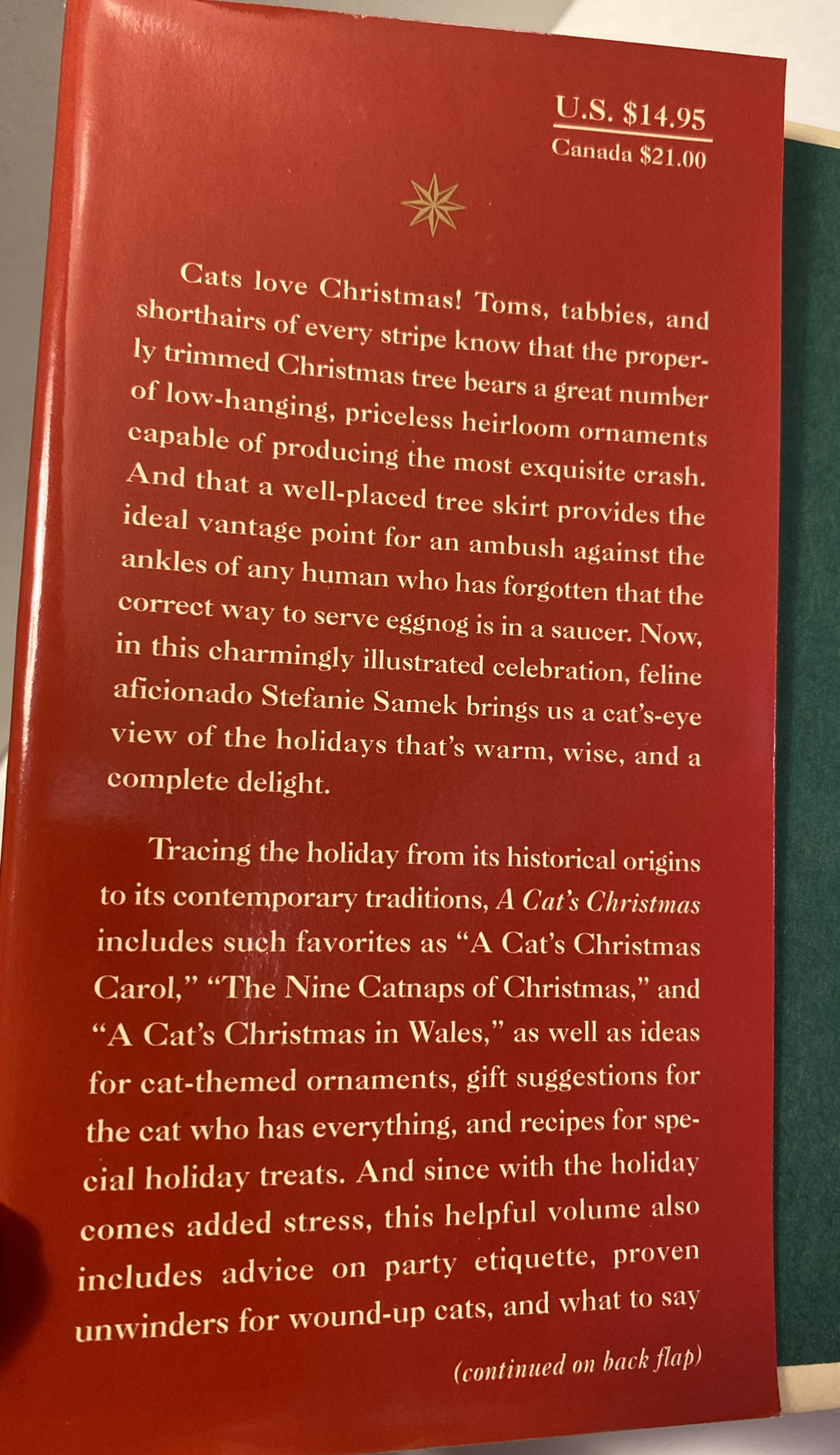 A Cat’s Christmas by Stefanie Samek (1996, 1st Hardcover) Larry Ross
