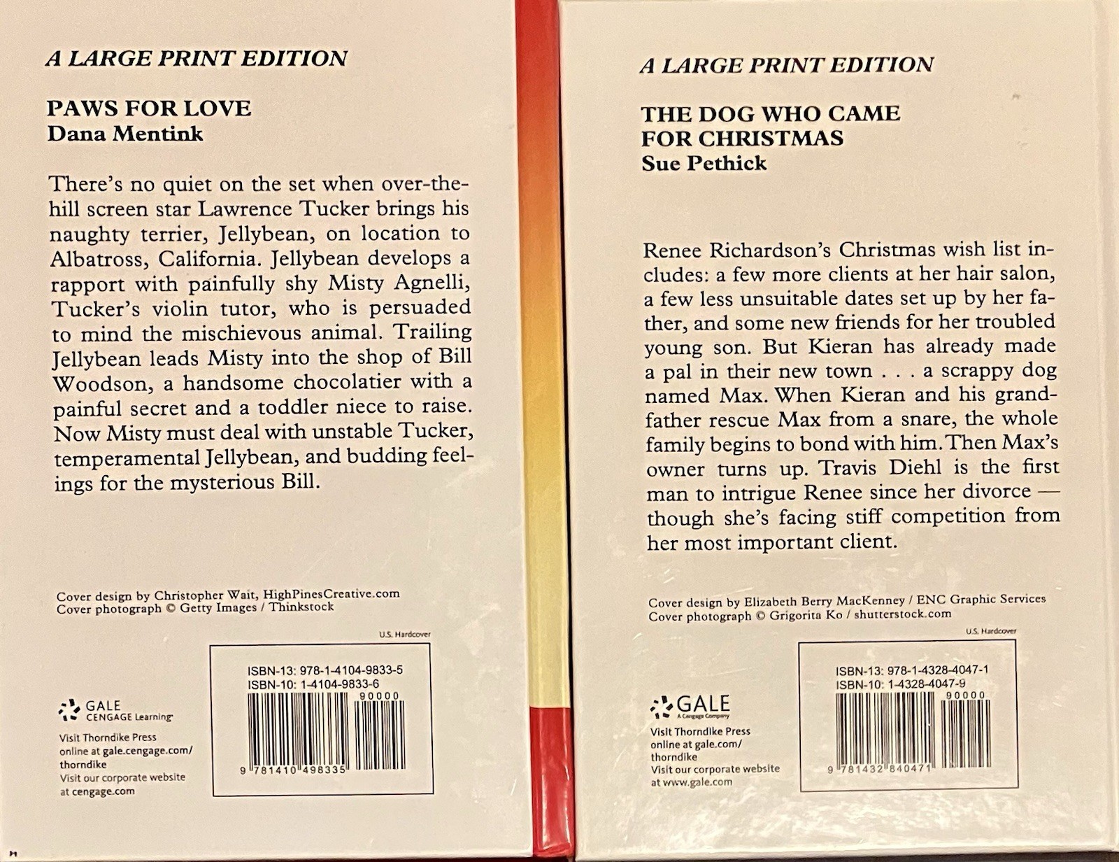 Large Print (2hc) SUE PETHICK dog who came for xmas DANA MENTINK paws for love