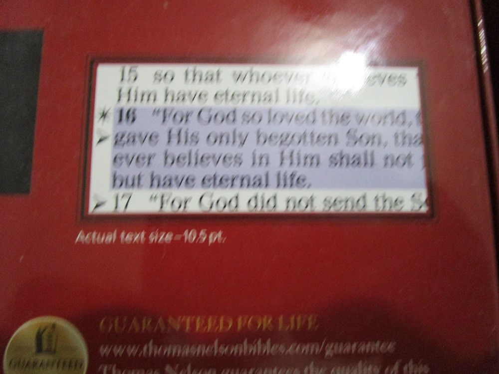 NASB Charles Stanley Life Principles Bible- Large Print INDEXED Burgundy LS-RARE
