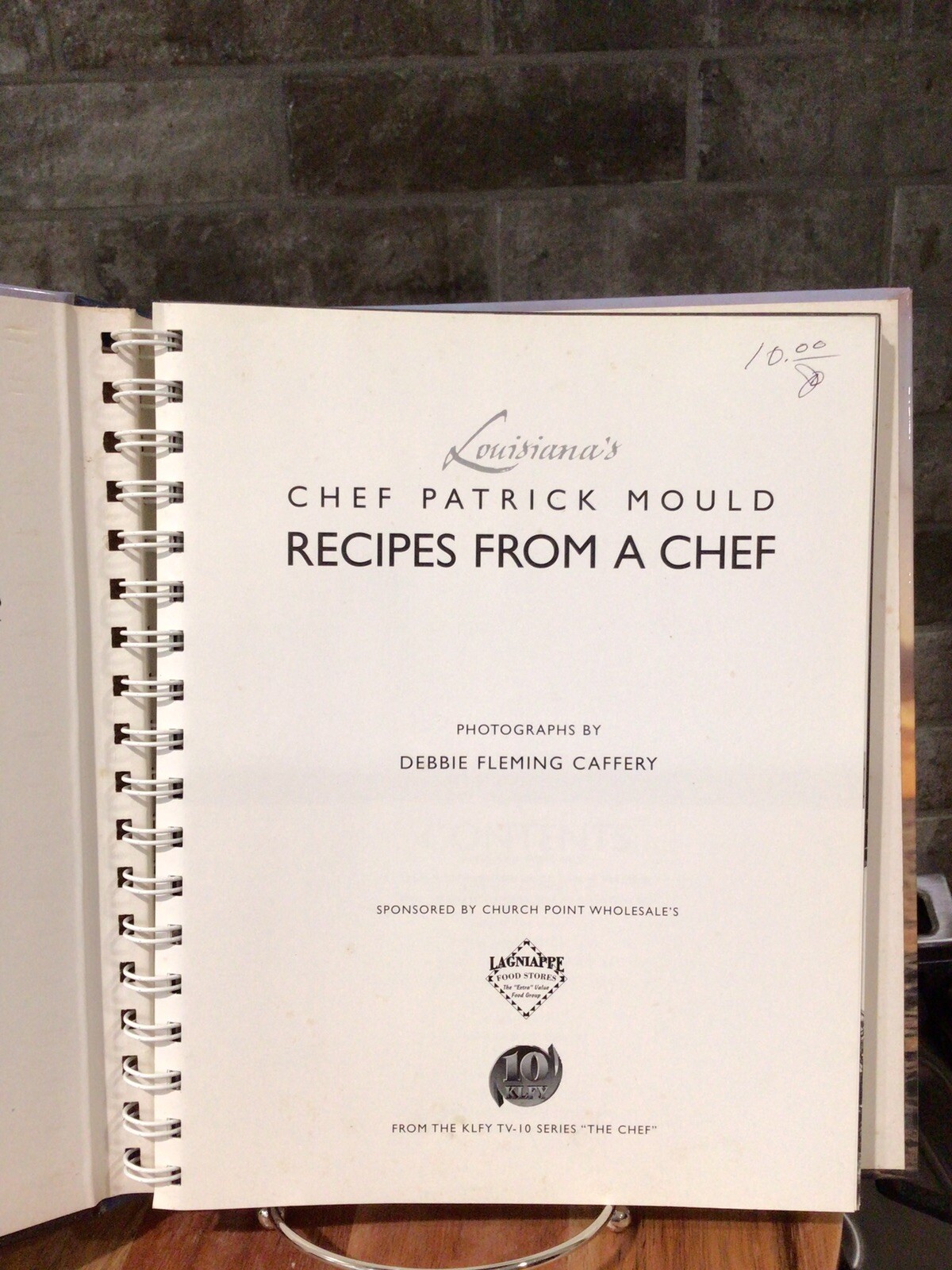 Louisiana’s Chef Patrick Mound Recipes from a Chef COOKBOOK 164pages Signed